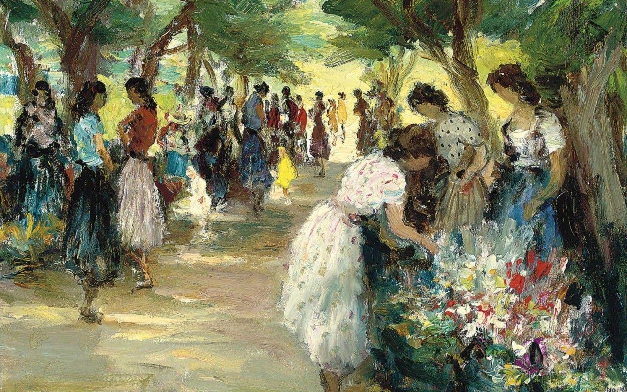 1280x800 Flower Market Brisk Sale wallpaper .