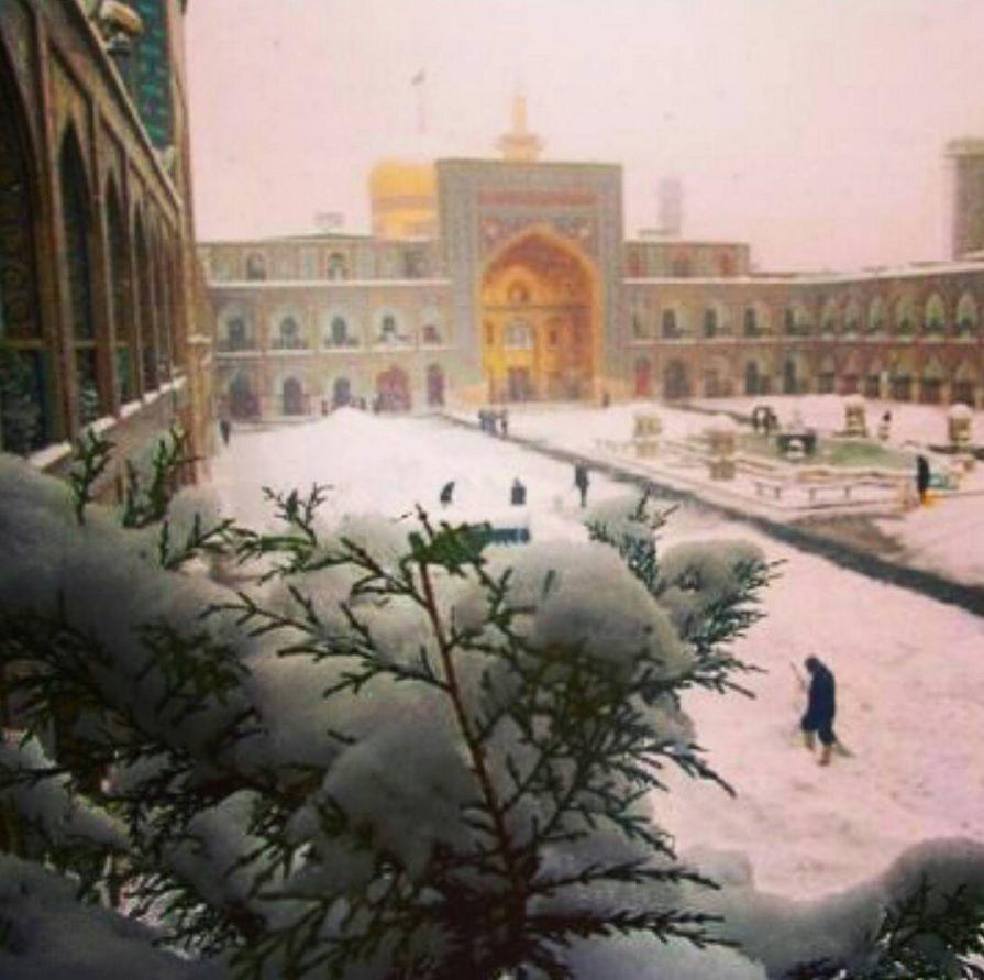 895x891 Imam Reza shrine in winter. Imam reza .com