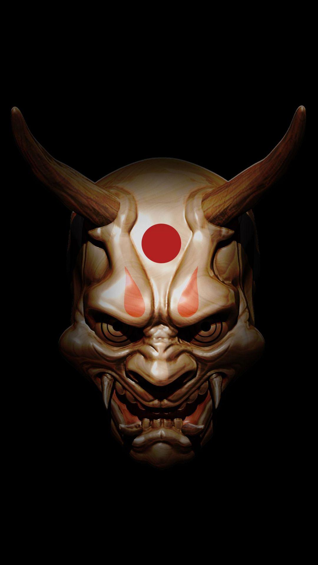 1080x1920 Free download Samurai Demon Mask .