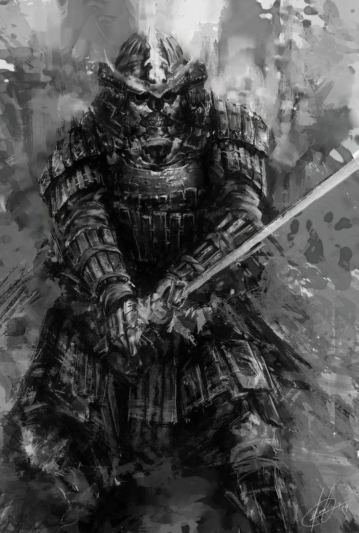 734x1088 Japanese Demon Art Wallpaper .line.