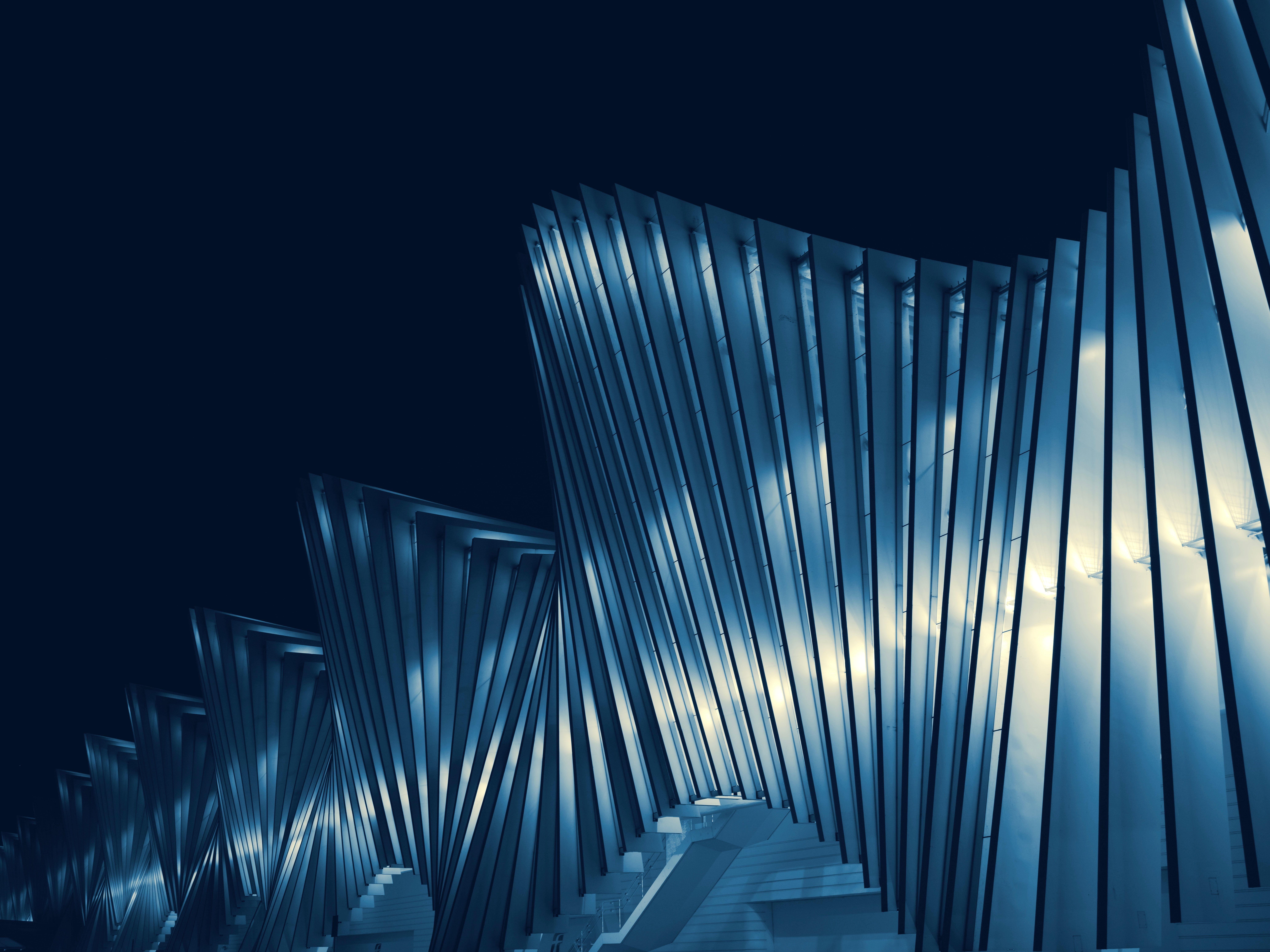8272x6200 Modern architecture 4K Wallpaper, Night, Urban, Building, 5K, 8K, Photography