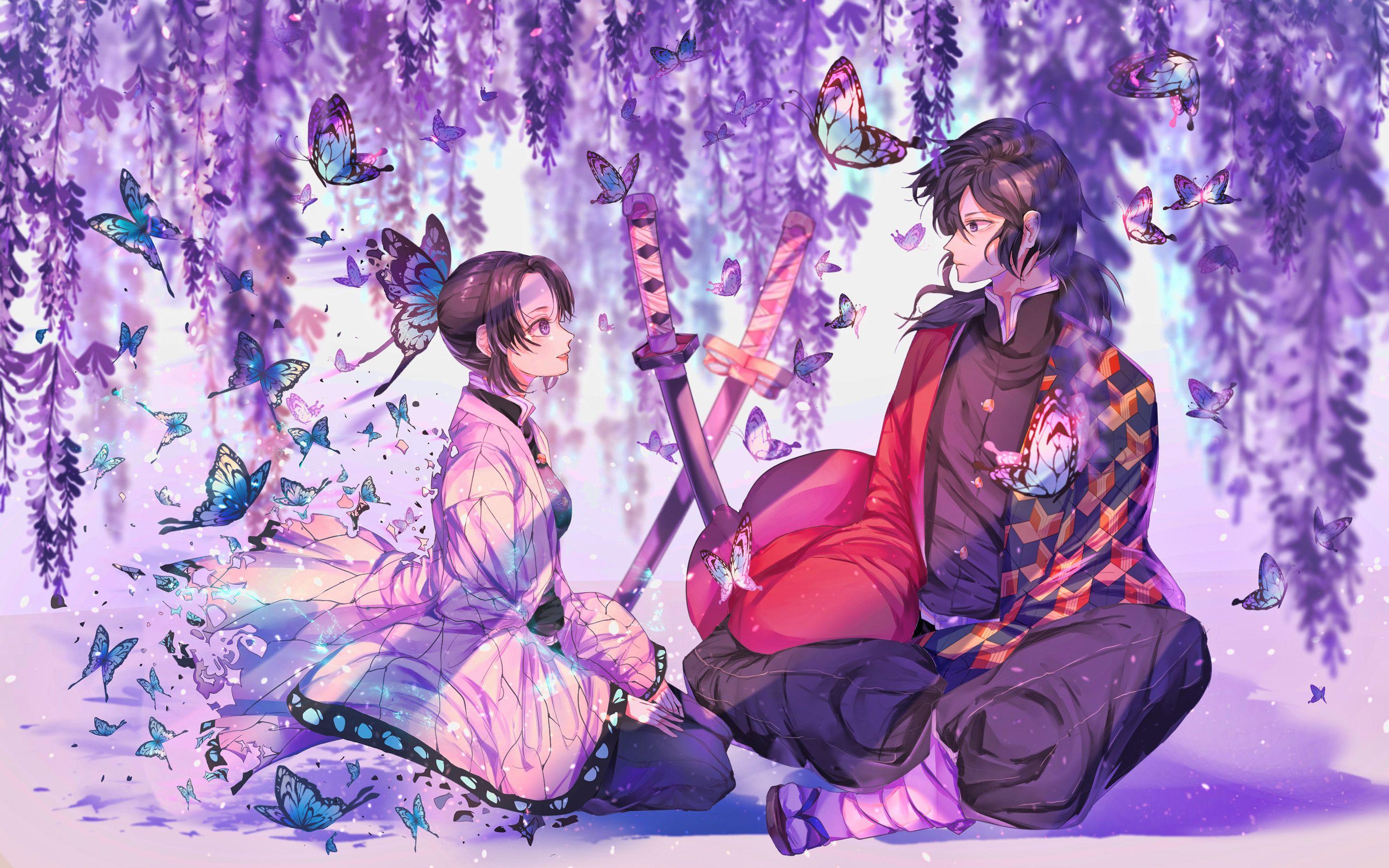 2880x1800 Download wallpaper Kochou Shinobu .