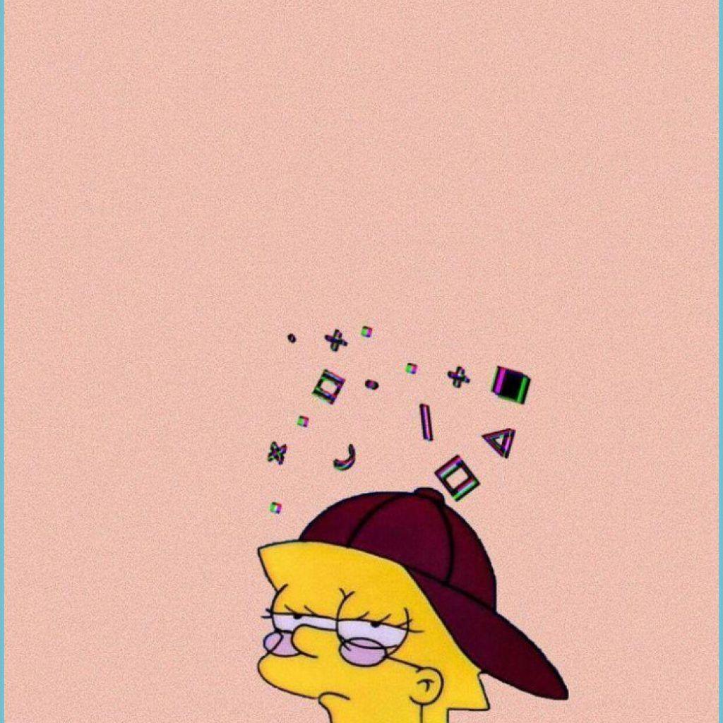1024x1024 Sad Cartoon Aesthetic Wallpaper .