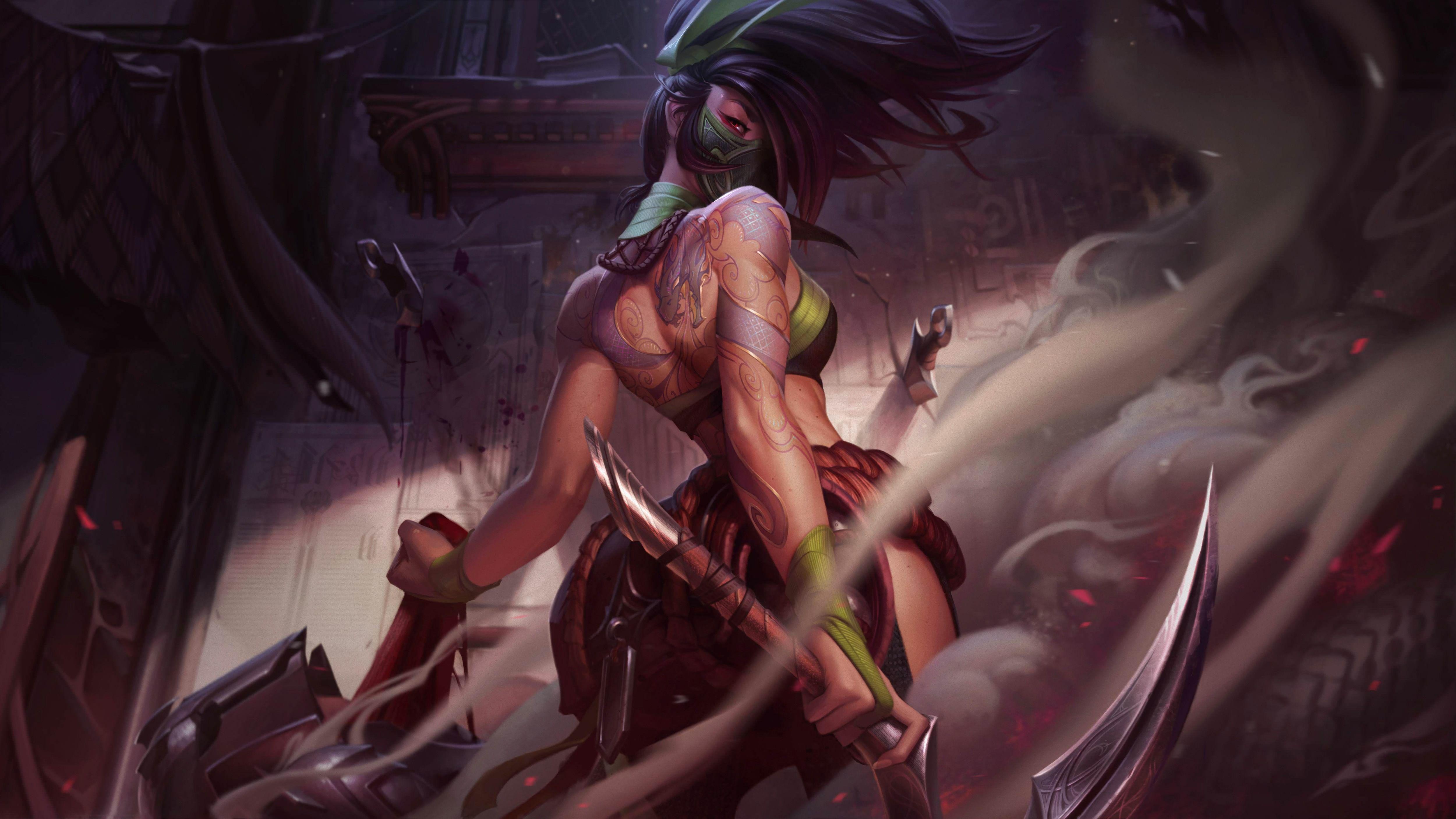 5000x2813 Classic Akali Update. Wallpaper & Fan .lol
