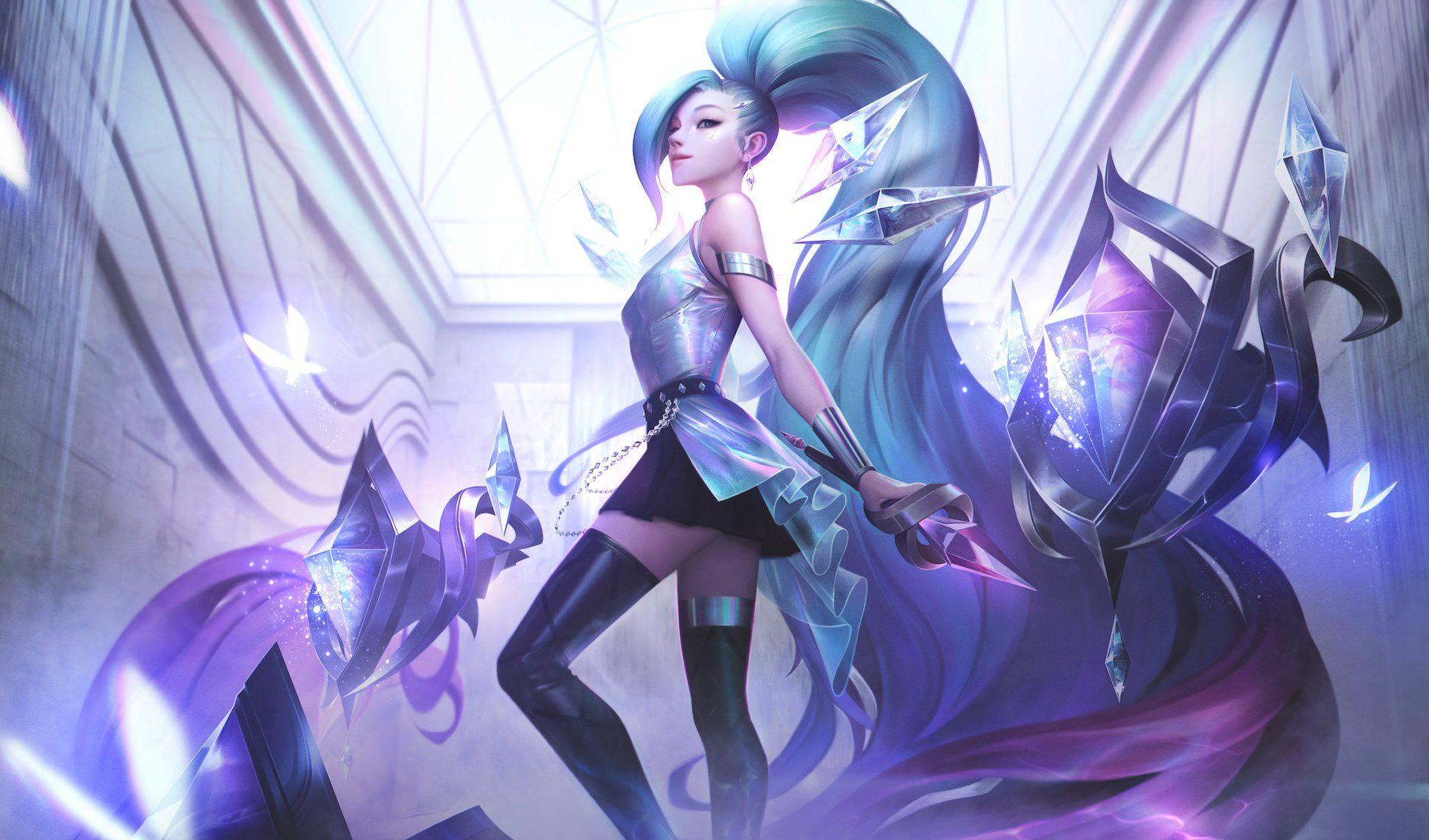 1920x1129 Ahri, Akali, Evelynn, Kai'Sa, Seraphine .waifu.clan.su
