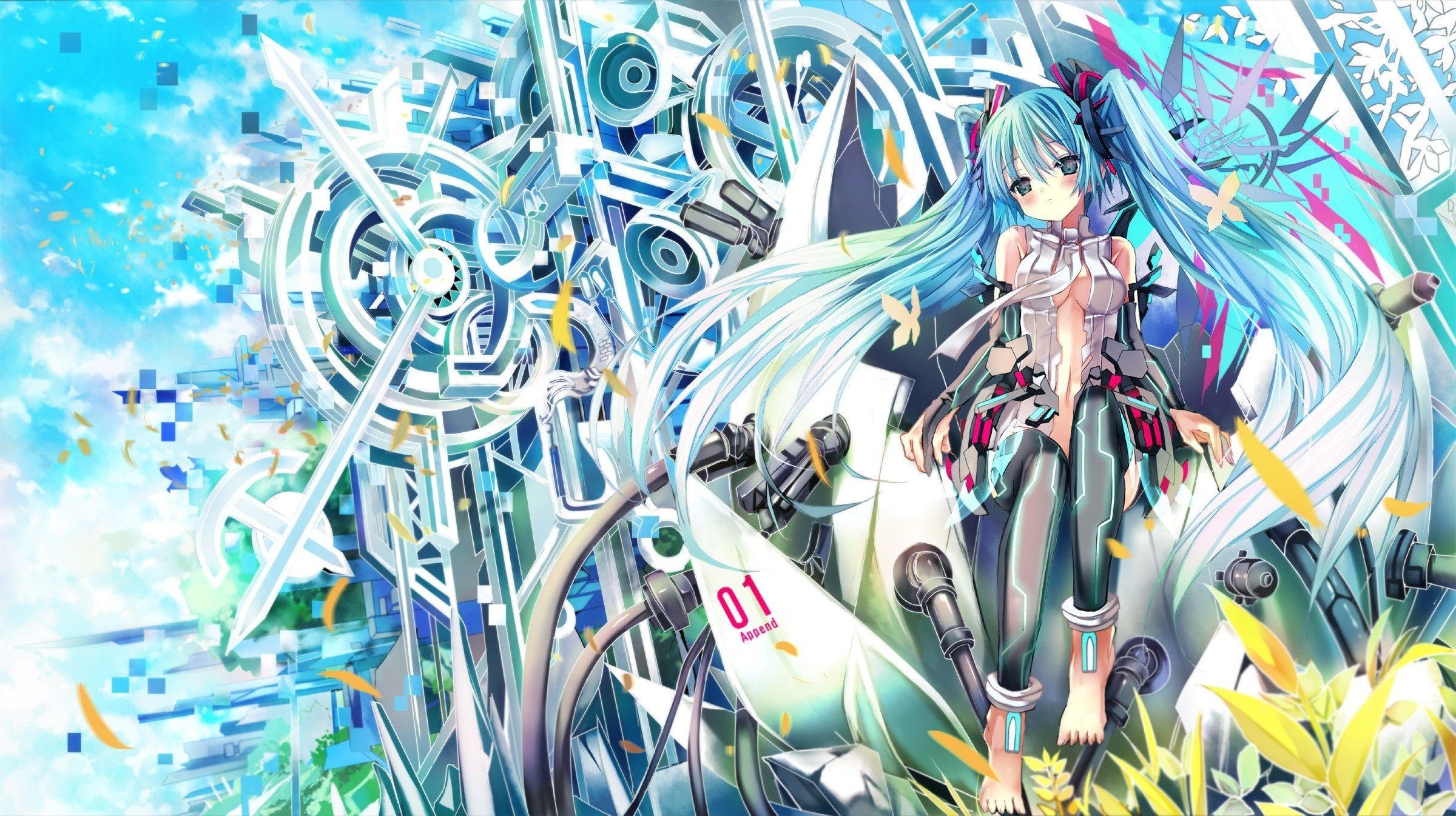 2400x1346 Cute Miku Wallpaperwallpaper.dog