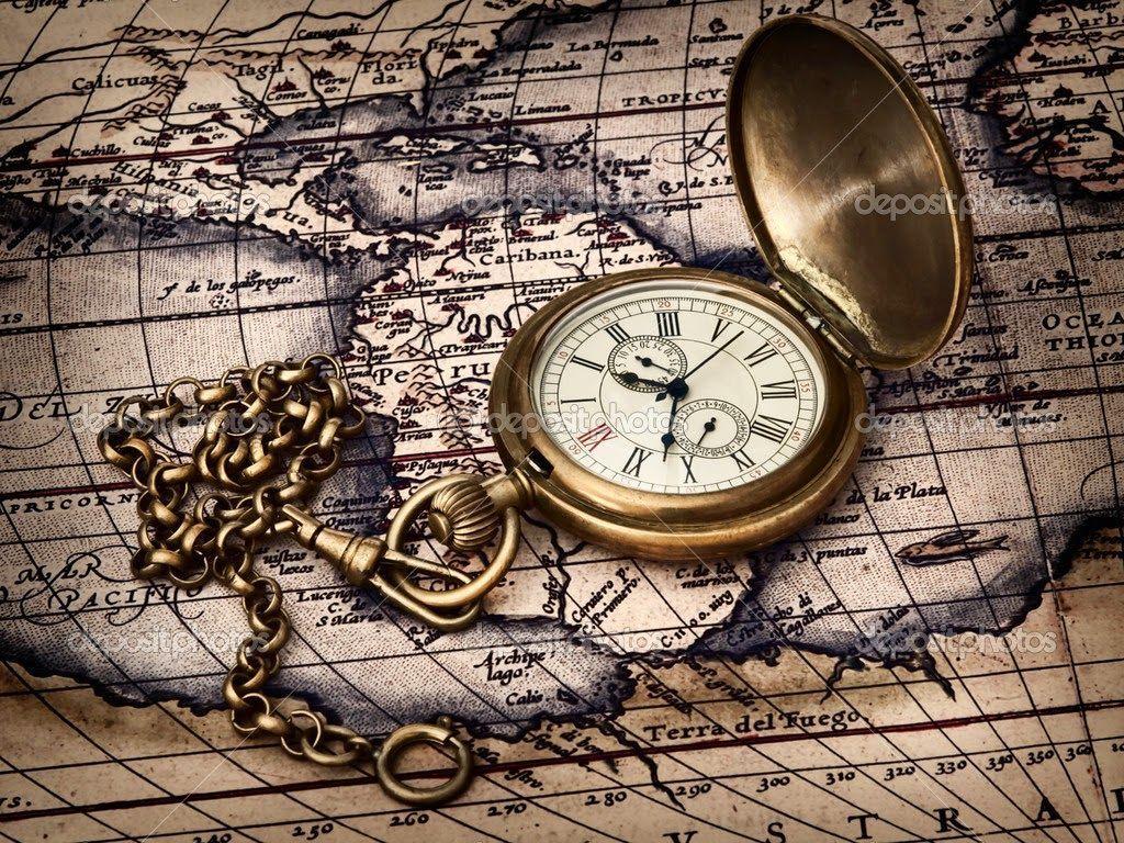 1024x768 Clock Vintage HD Wallpaper