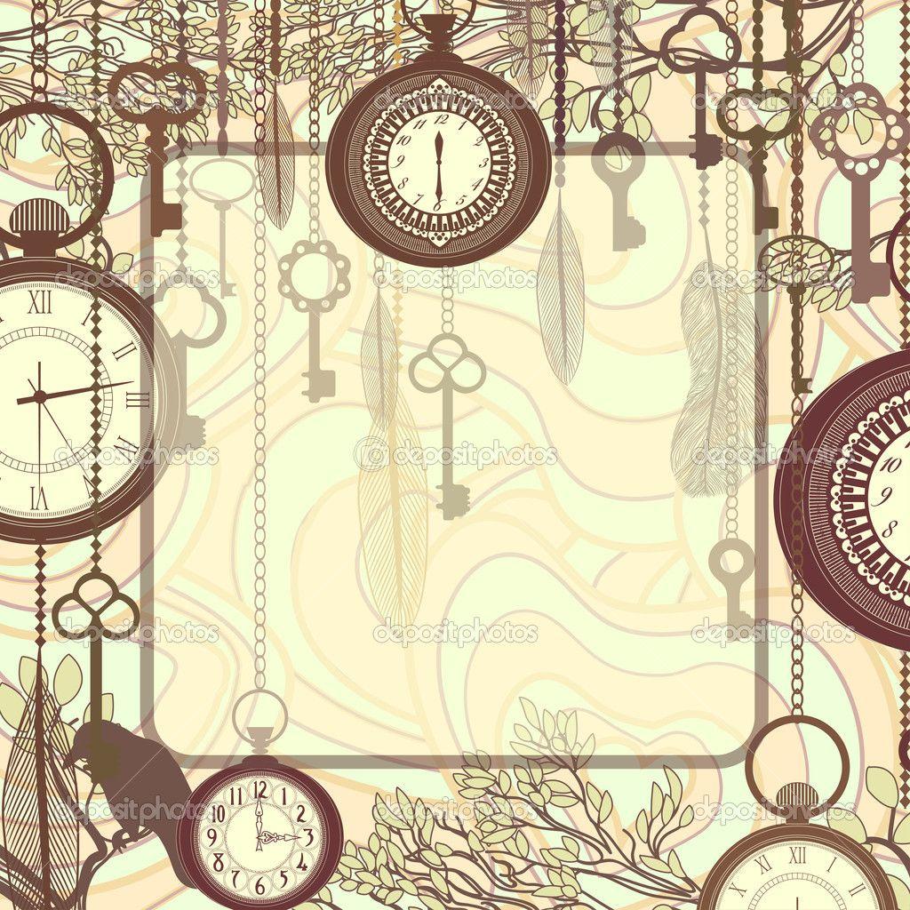 1024x1024 Vintage background with tree branches .