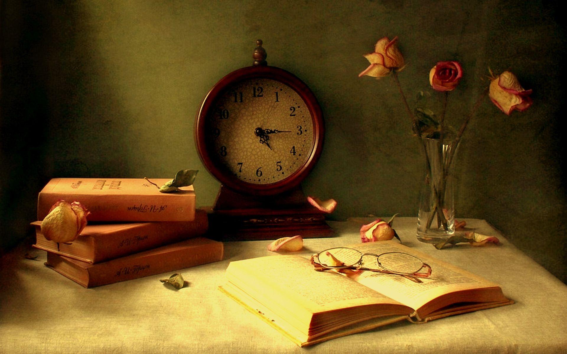 1920x1200 Vintage Beautiful Clock Wallpaper
