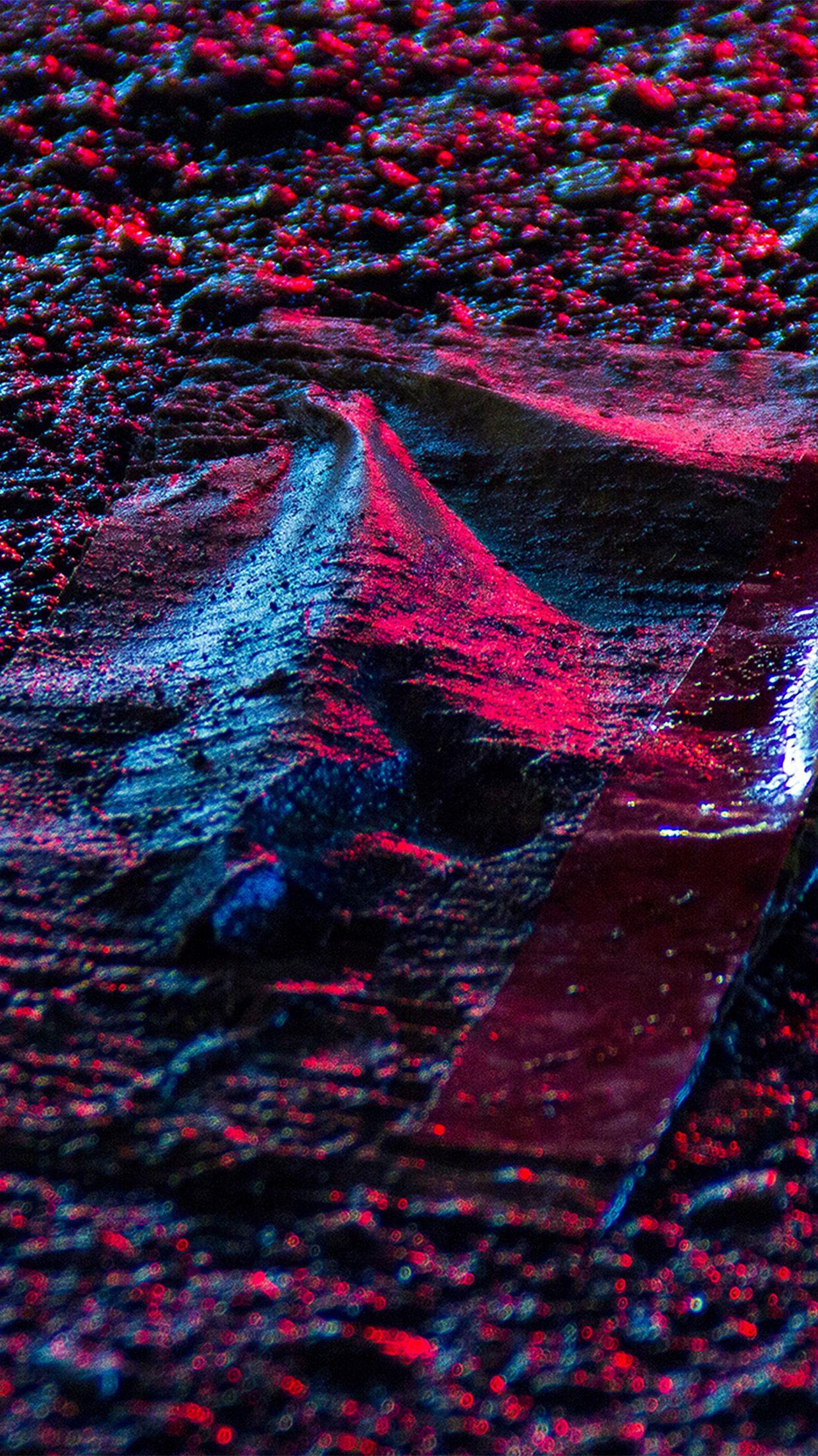 1242x2208 Aspalt Road Light Red Blue Pattern .