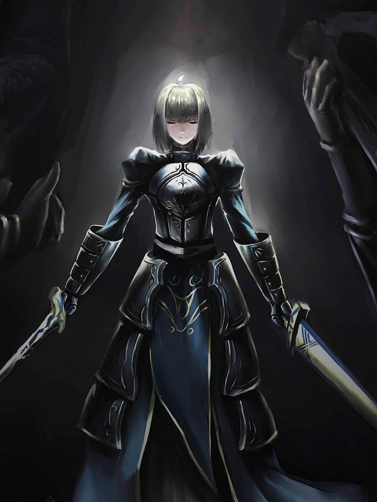 768x1024 Fate Stay Saber Wallpaper for Android .