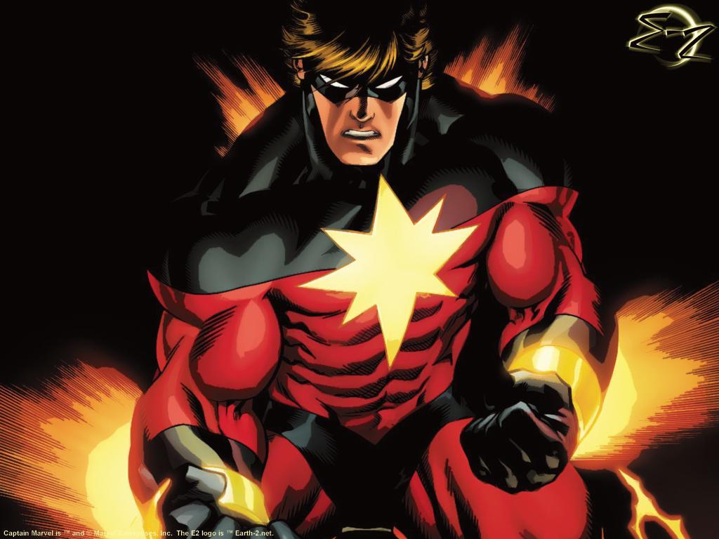 1024x768 Superman And Captain Marvel Wallpaper .