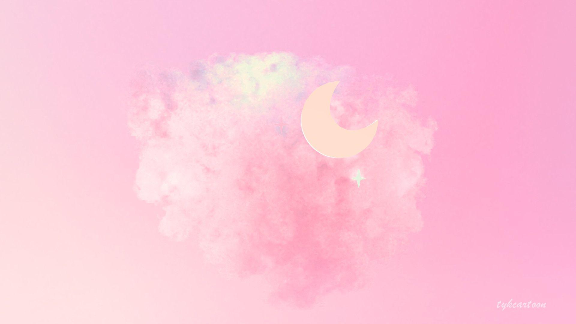 1920x1080 Moon with star, Judy