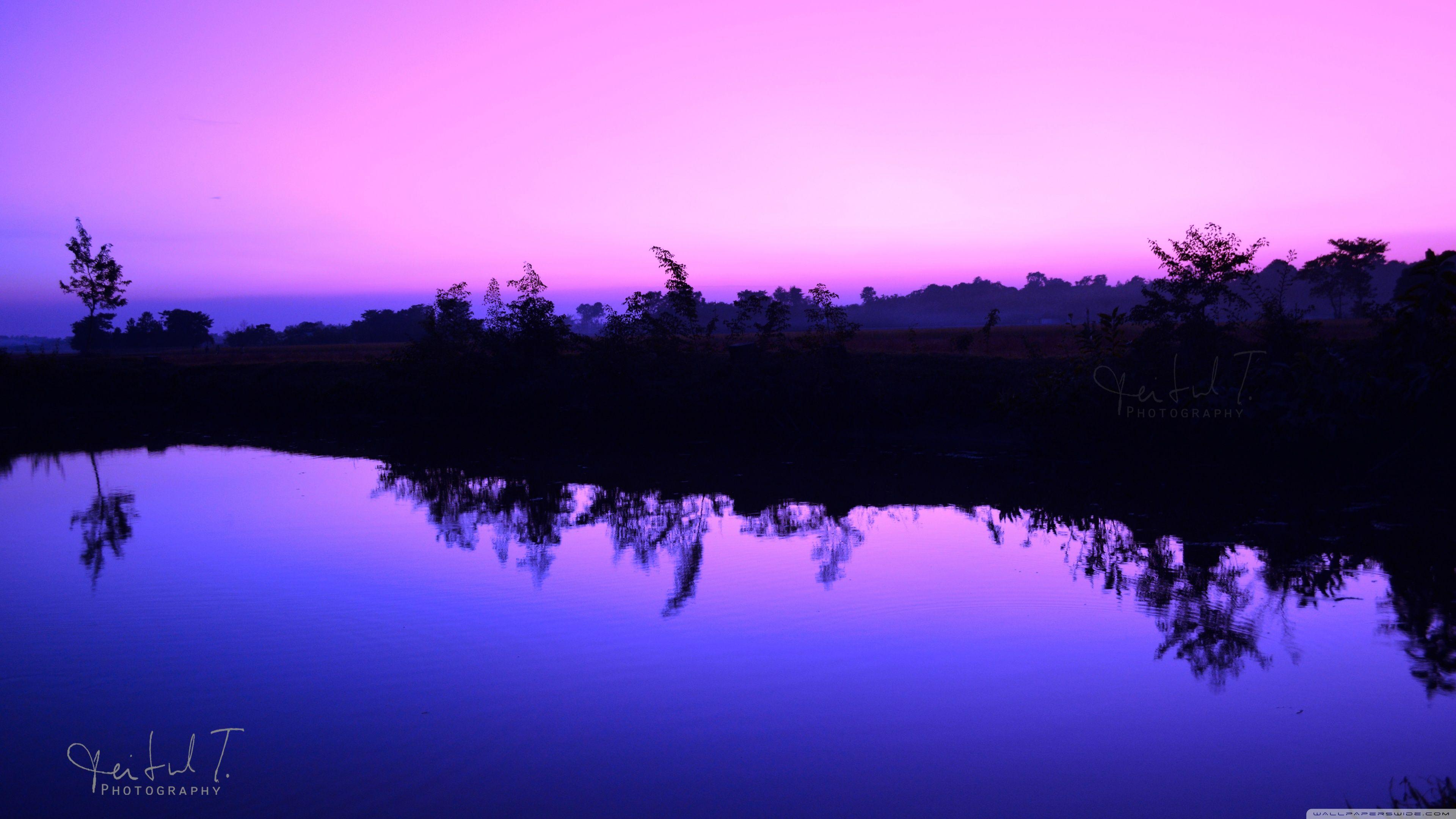 3840x2160 Nature HD Wallpaper Purple Sky posted .