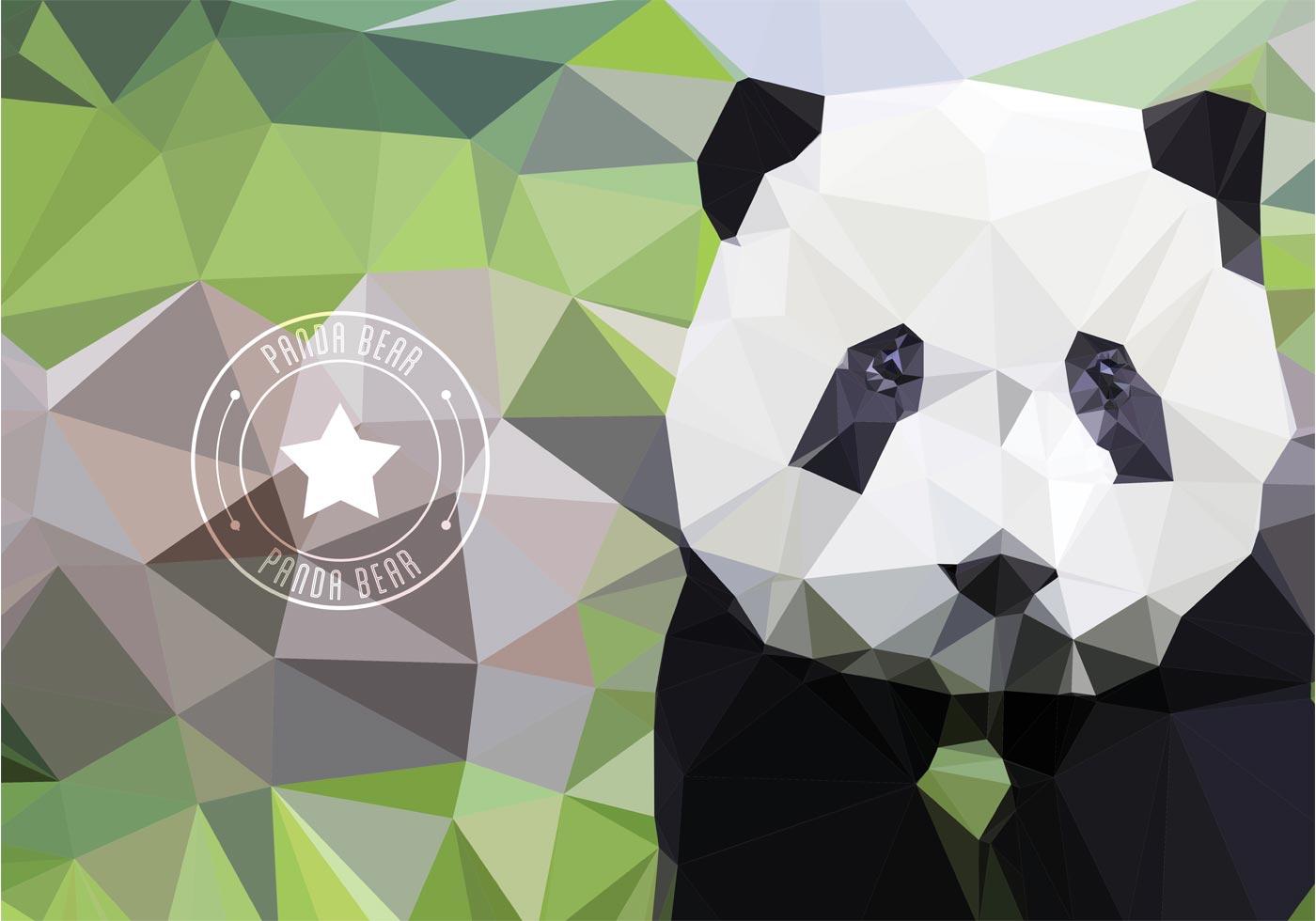 1400x980 Free Polygon Geometric Panda Bear Wallpaper 82079 Free Vectors, Clipart Graphics & Vector Art