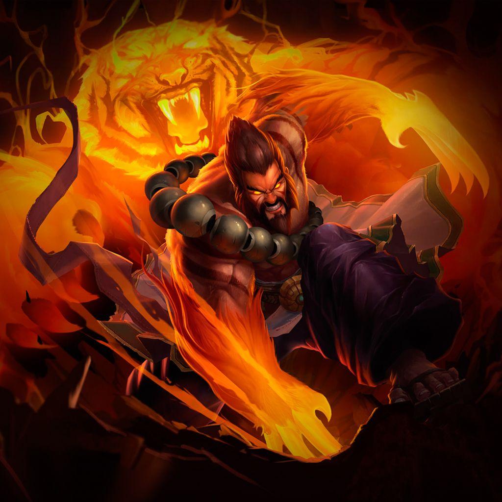 1024x1024 Fire Tiger Wallpaper iPhone .