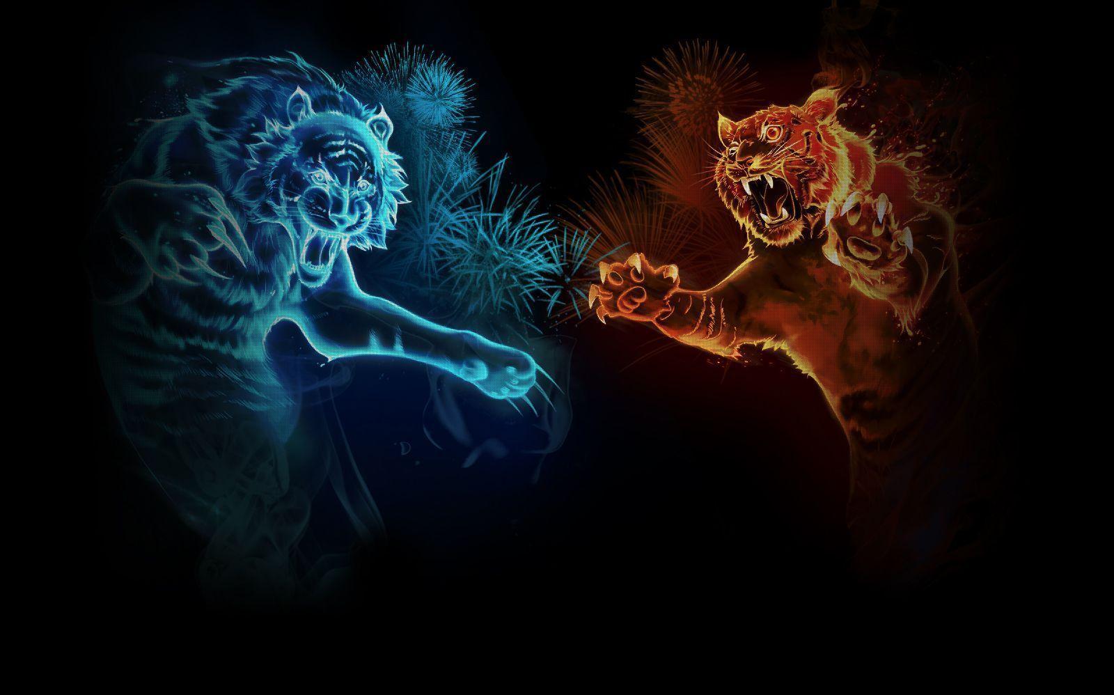1600x998 Tiger Background Group Wallpaper