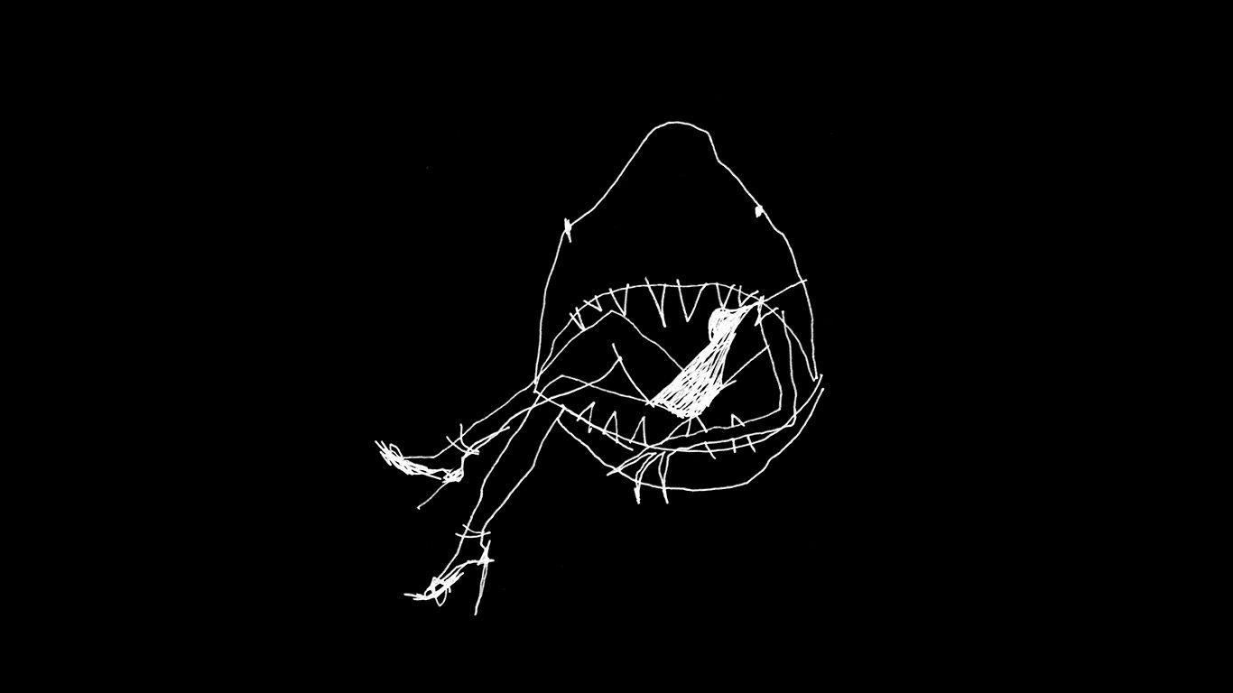 1366x768 Fashion Drawing Dark Bw Art .