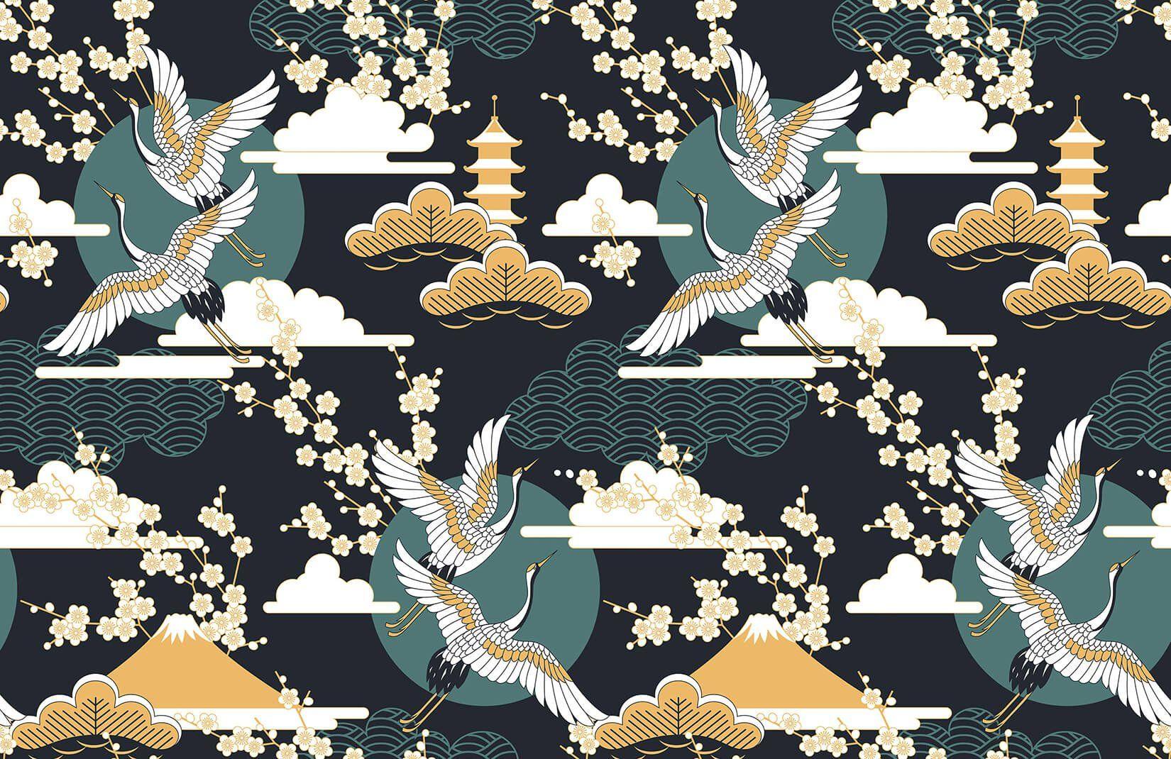 1650x1070 Dark Sky Oriental Wallpaper Mural .muralswallpaper.com · In stock