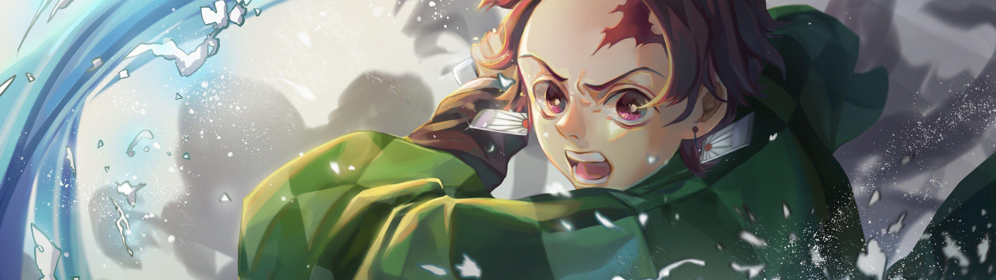 3840x1080 Tanjirou Kamado Kimetsu no Yaiba 4K .
