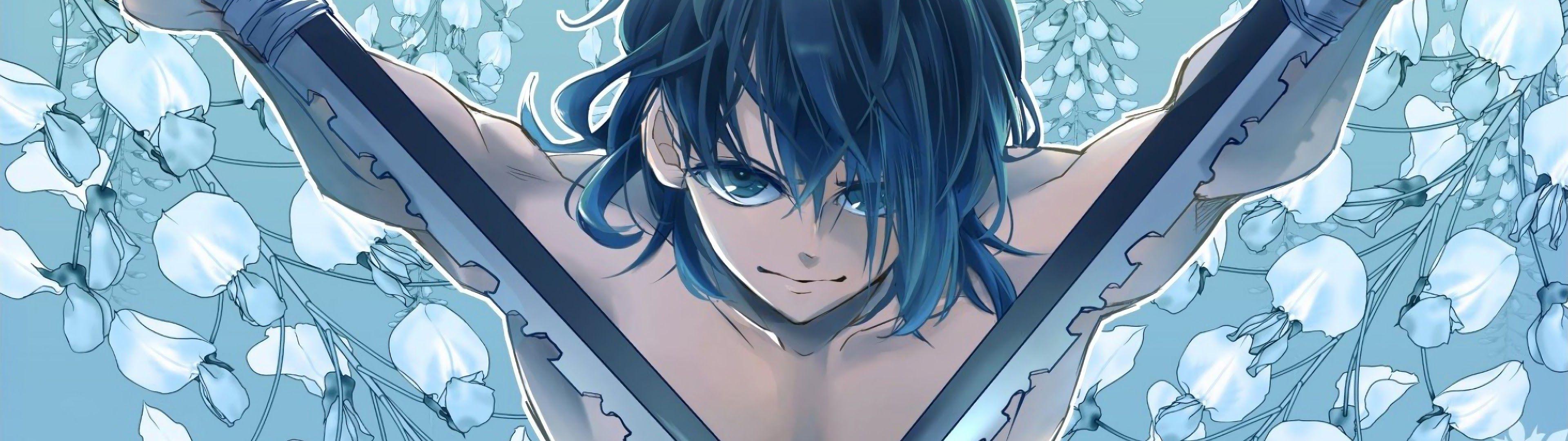 3840x1080 Inosuke Hashibira Kimetsu No Yaiba 4K .