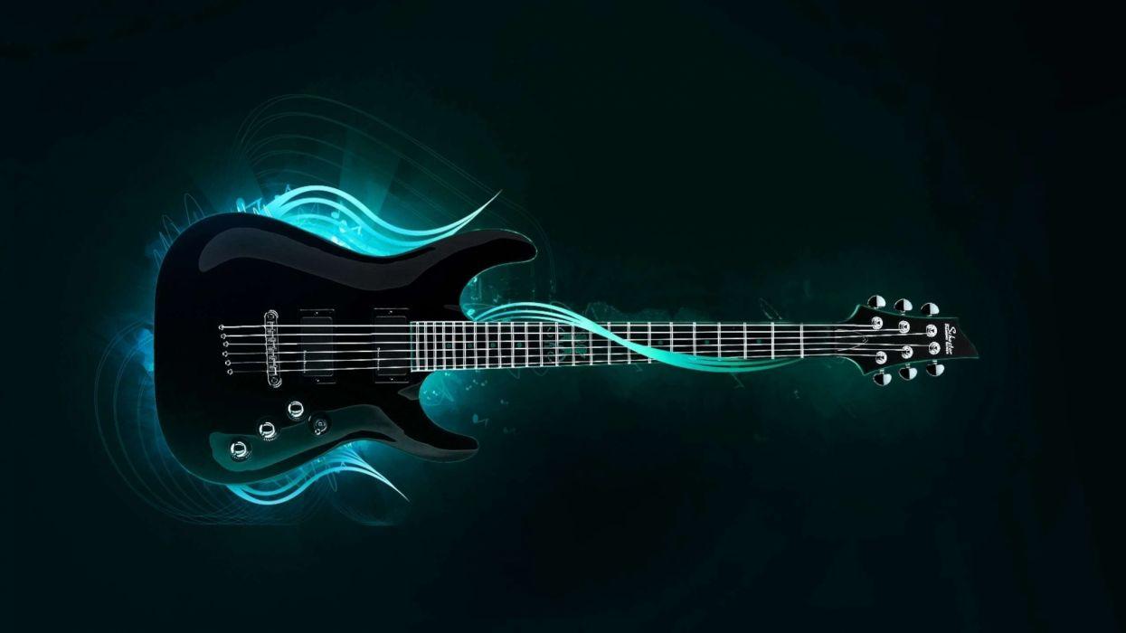 1245x700 Neon Electric Guitar wallpaper .