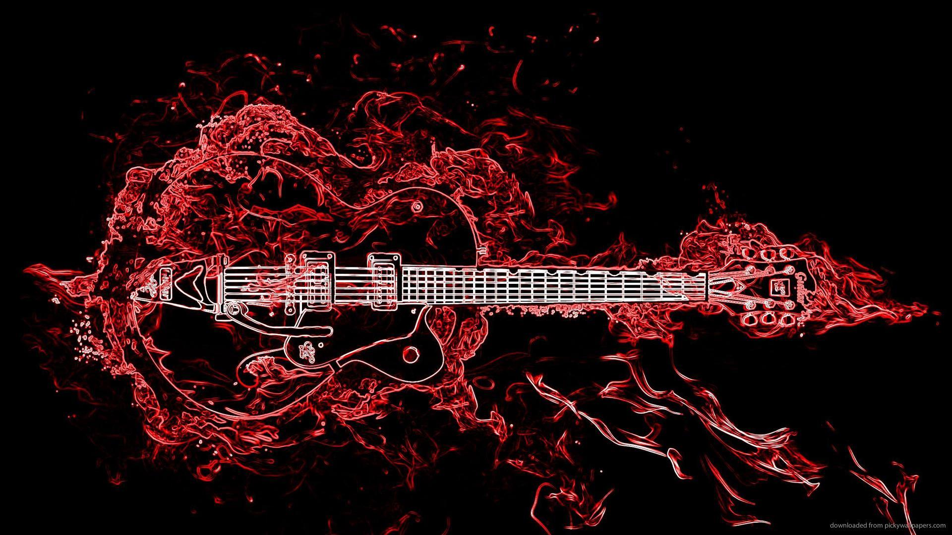 1920x1080 HD Neon Guitar Wallpaperwallpaper