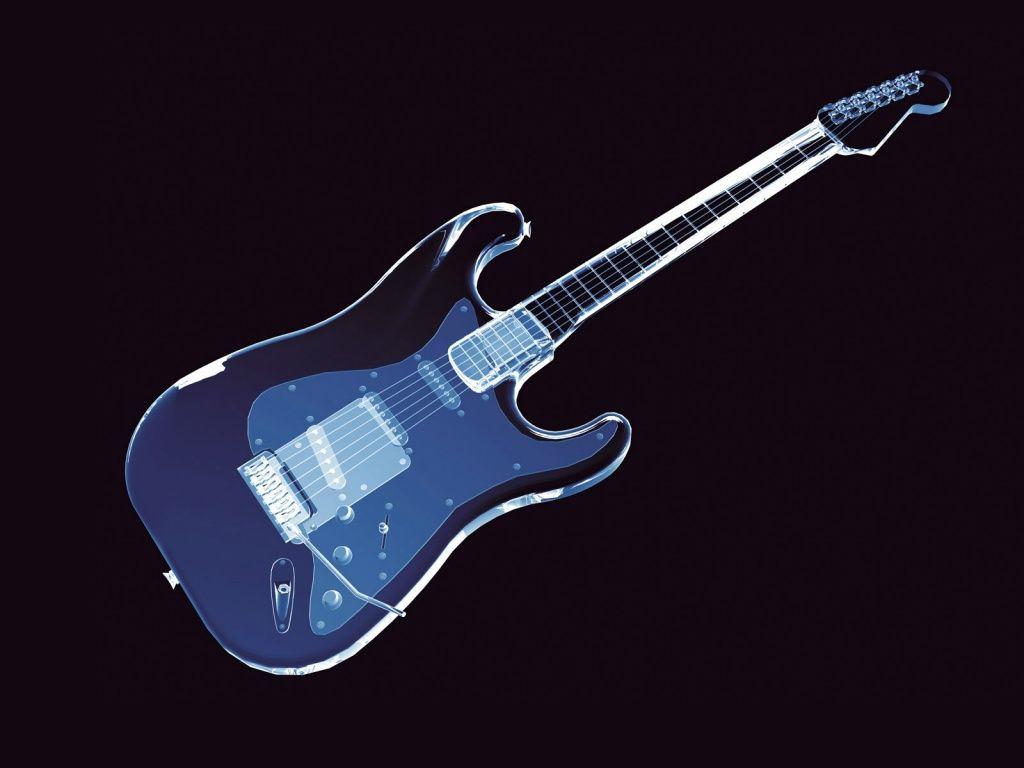 1024x768 Neon Guitar Wallpaper.