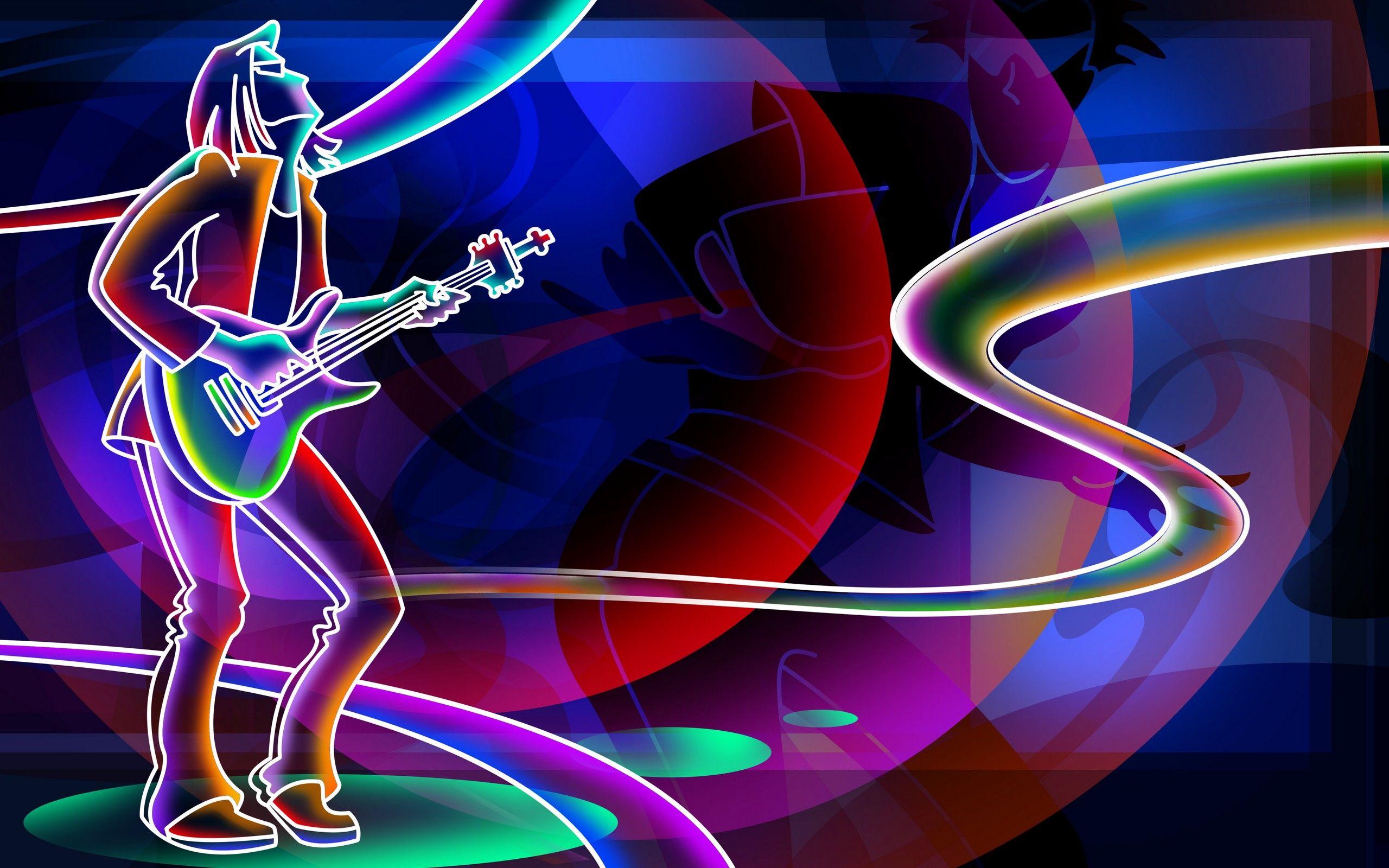 2560x1600 Neon Girl HD Desktop Wallpaper .