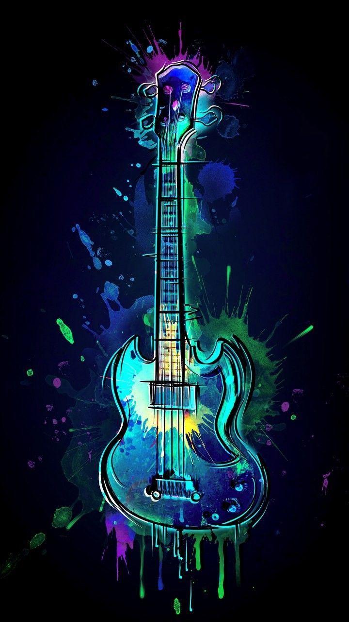 720x1280 Guitar art painting, Guitar wall art .es