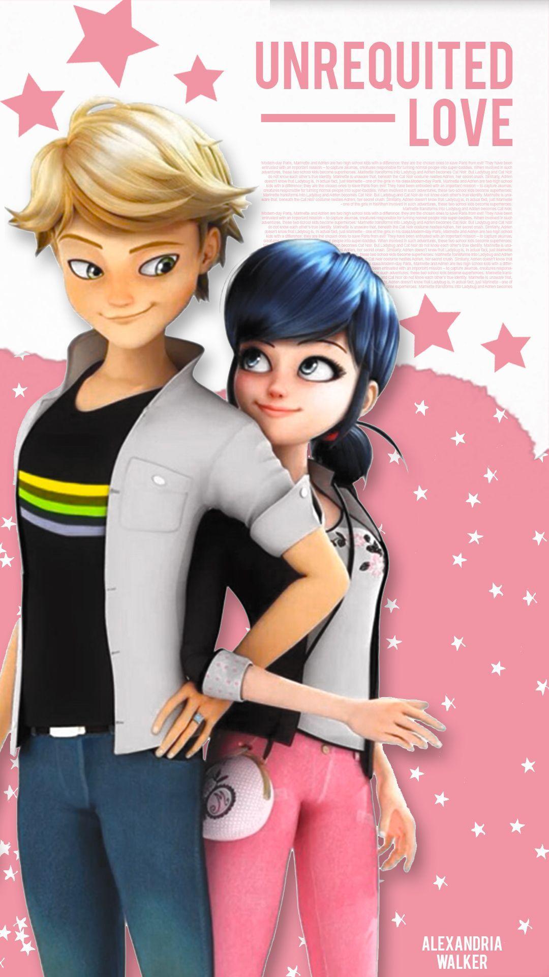 1080x1920 Marinette And Adrien Wallpaper