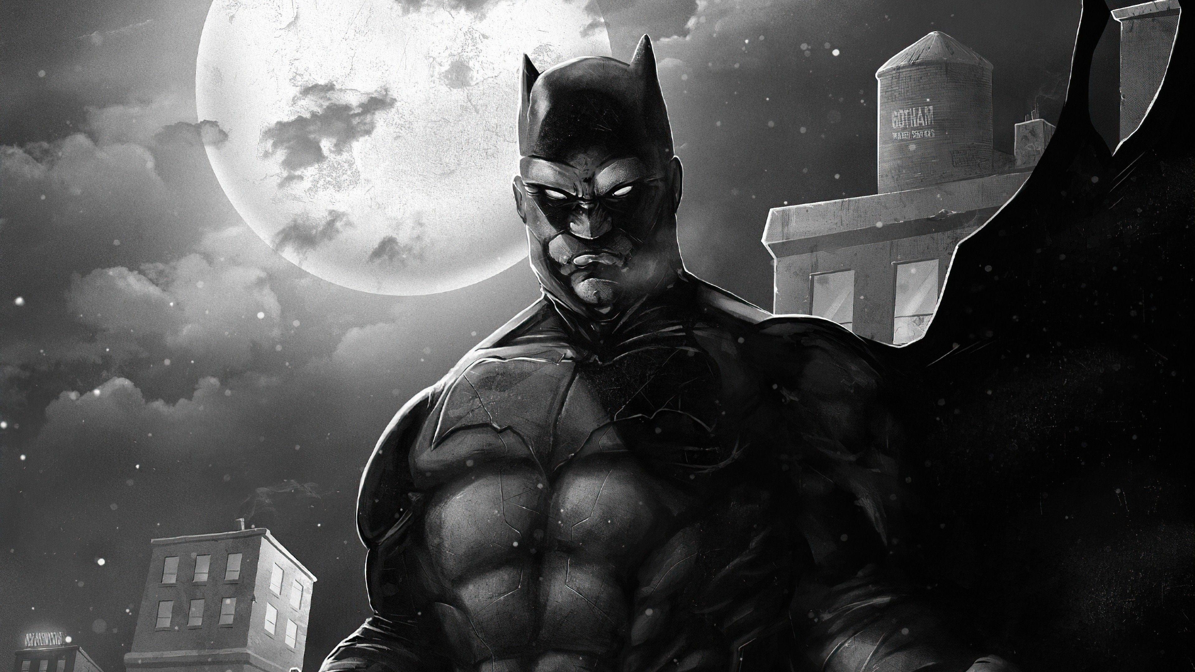 3840x2160 Batman In Moon Sky Background 4K HD .hdwallpaper.in