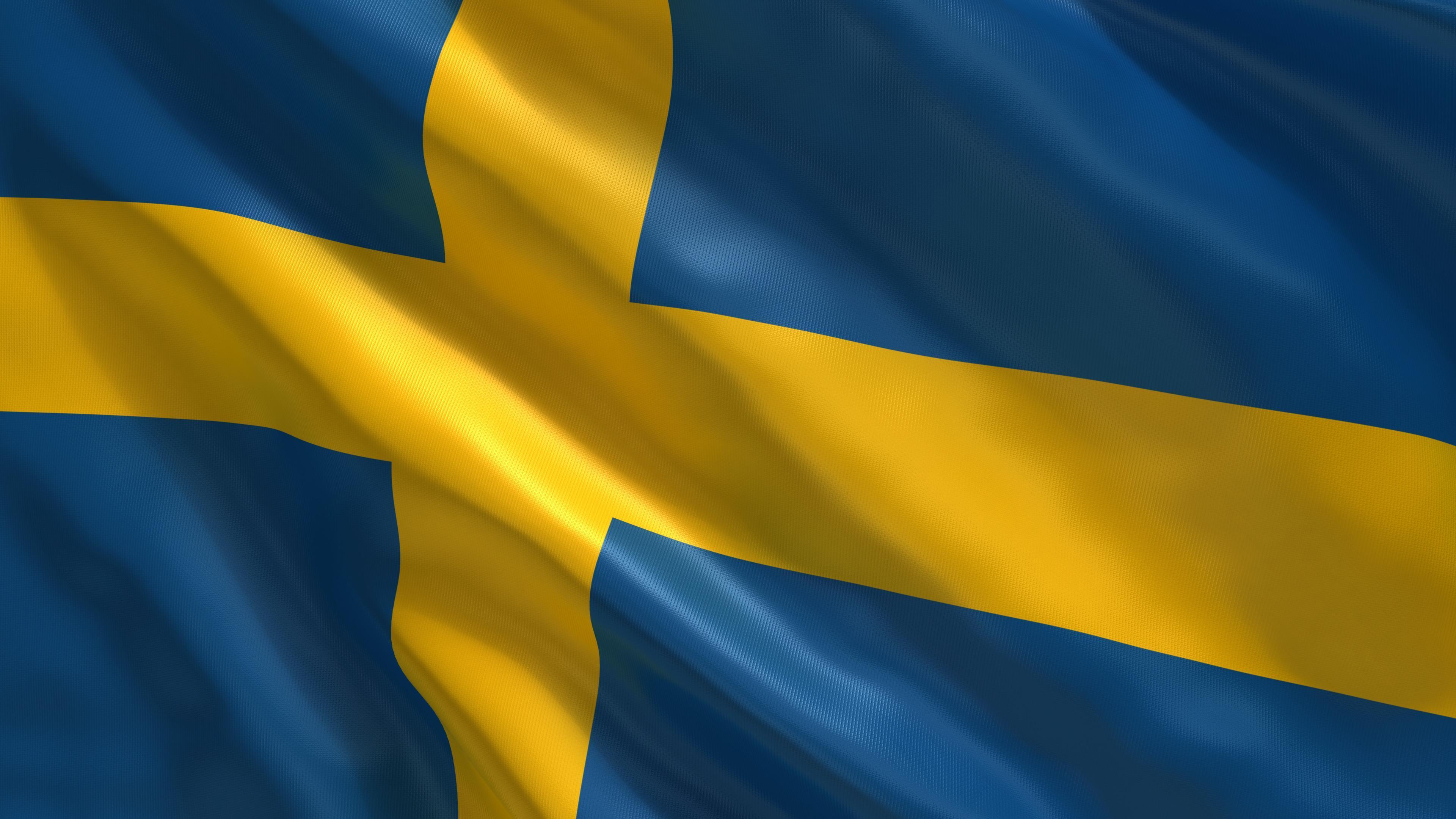 3840x2160 Sweden Flag