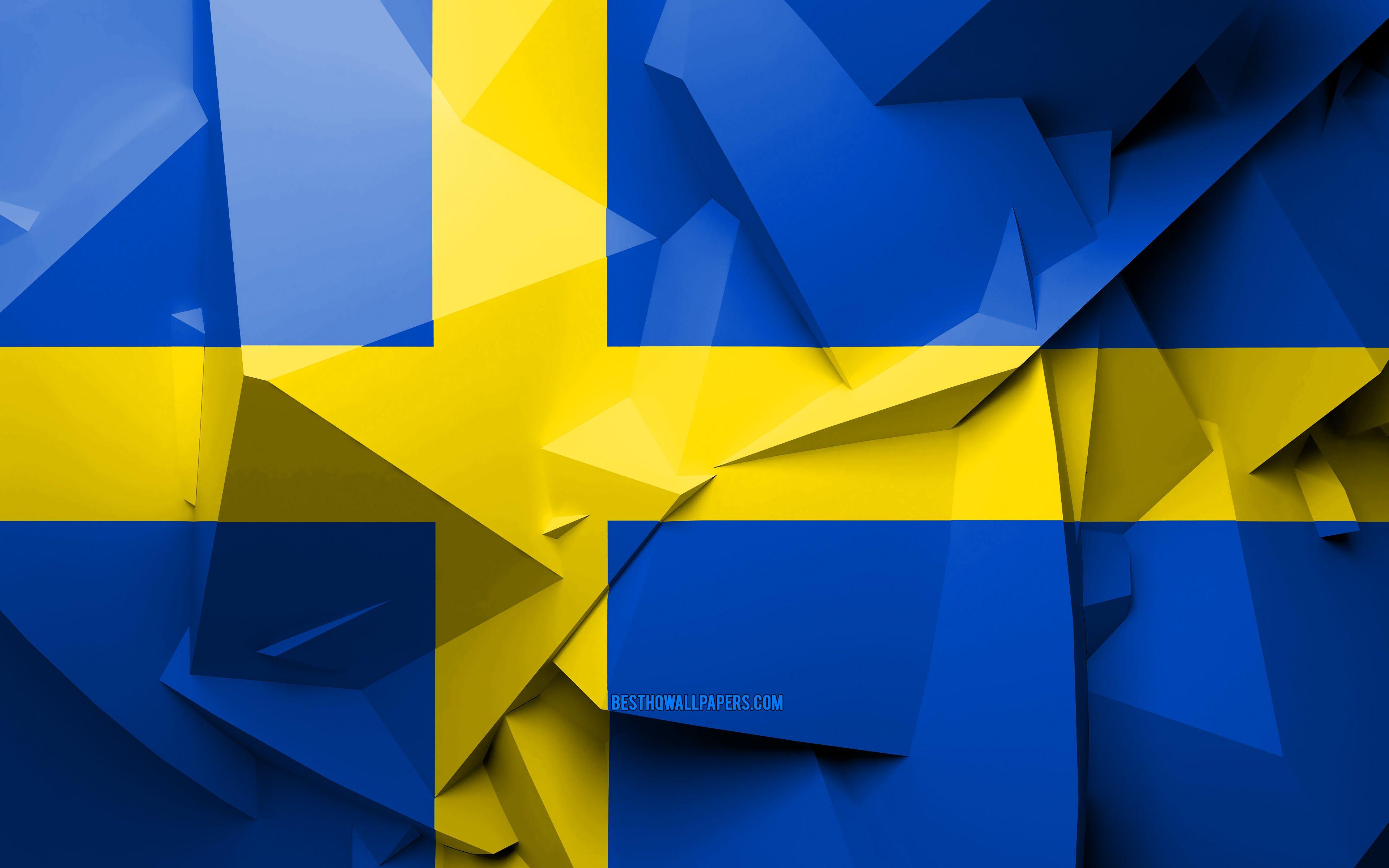 3840x2400 Download wallpaper 4k, Flag of Sweden .