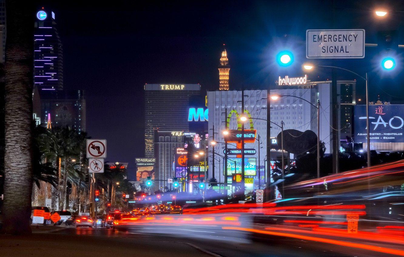 1332x850 Wallpaper night, Las Vegas, Nevada, USA .