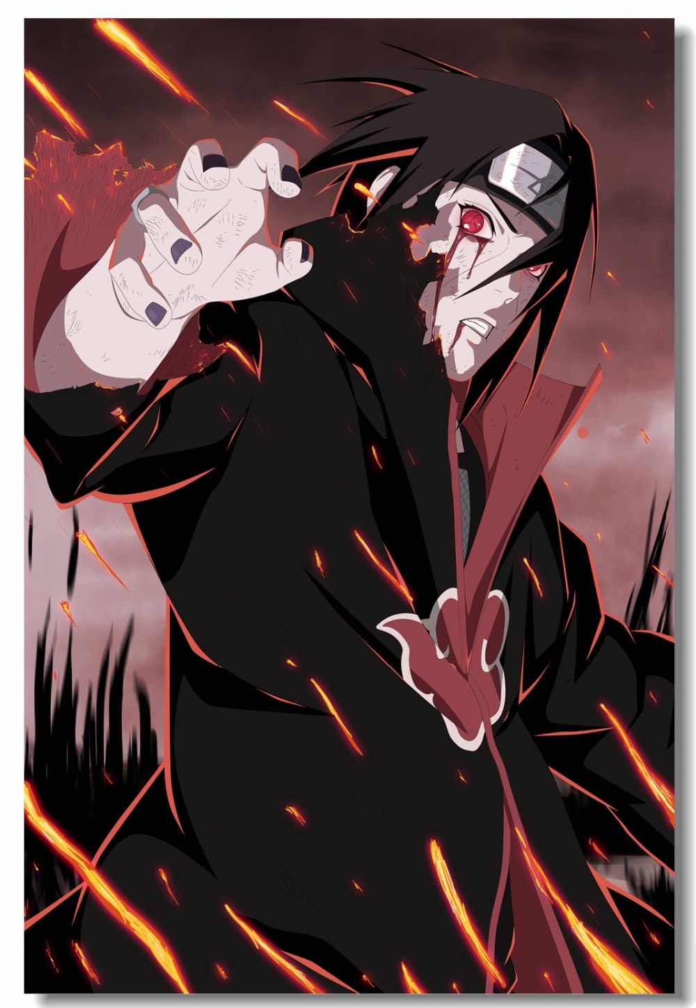 1000x1449 Custom Canvas Wall Decals Uchiha Sasuke .