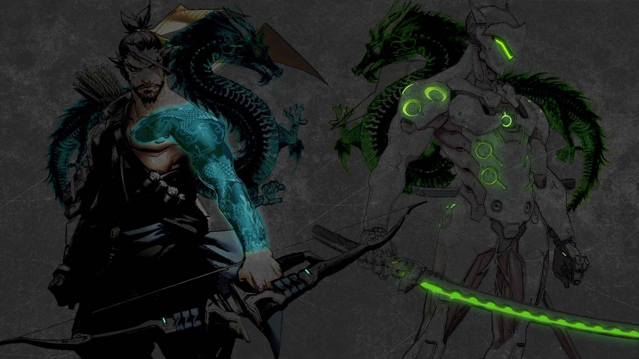 1280x720 Hanzo And Genji Overwatch