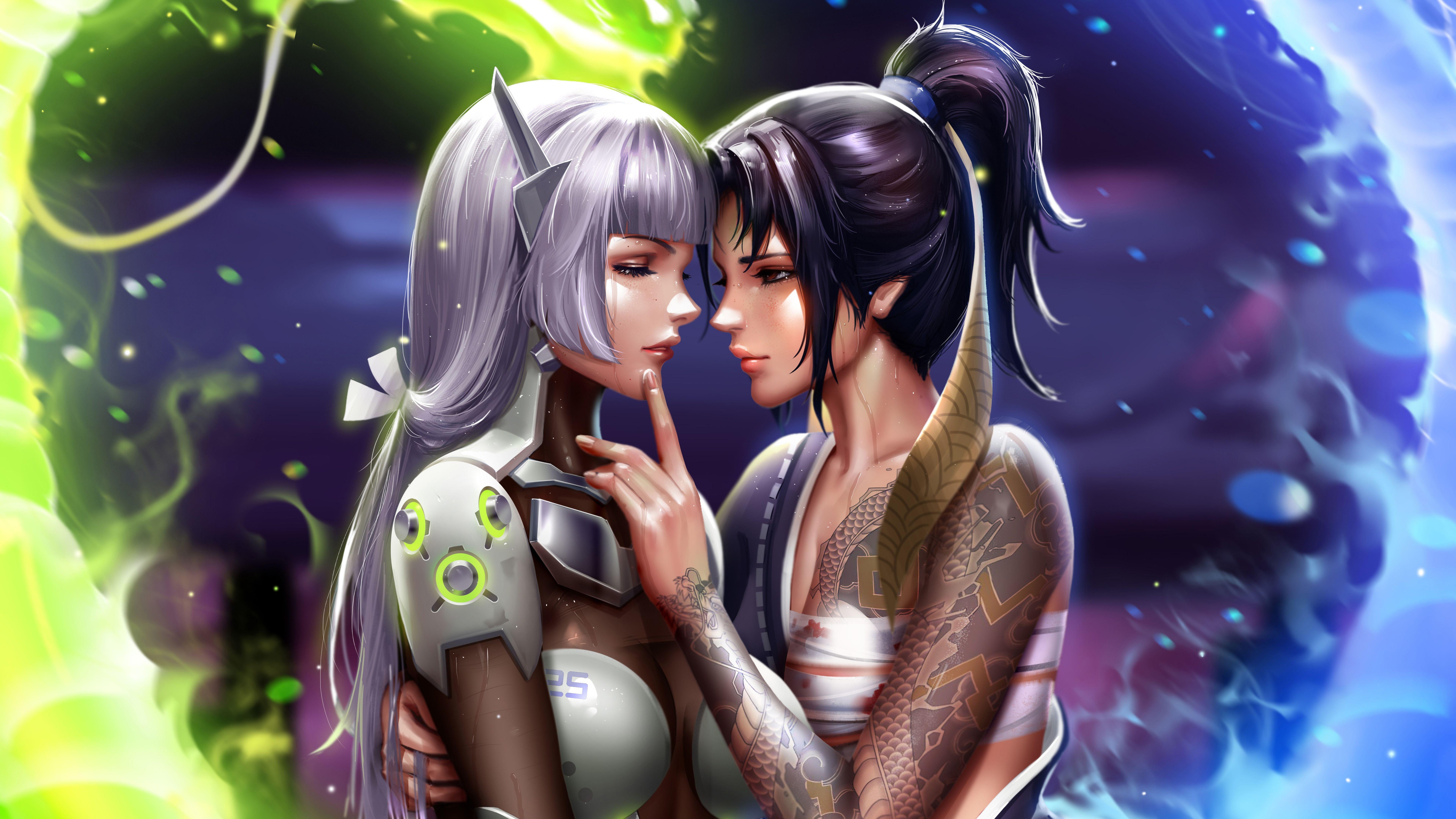 7680x4320 Genji Hanzo Overwatch Girls 8K