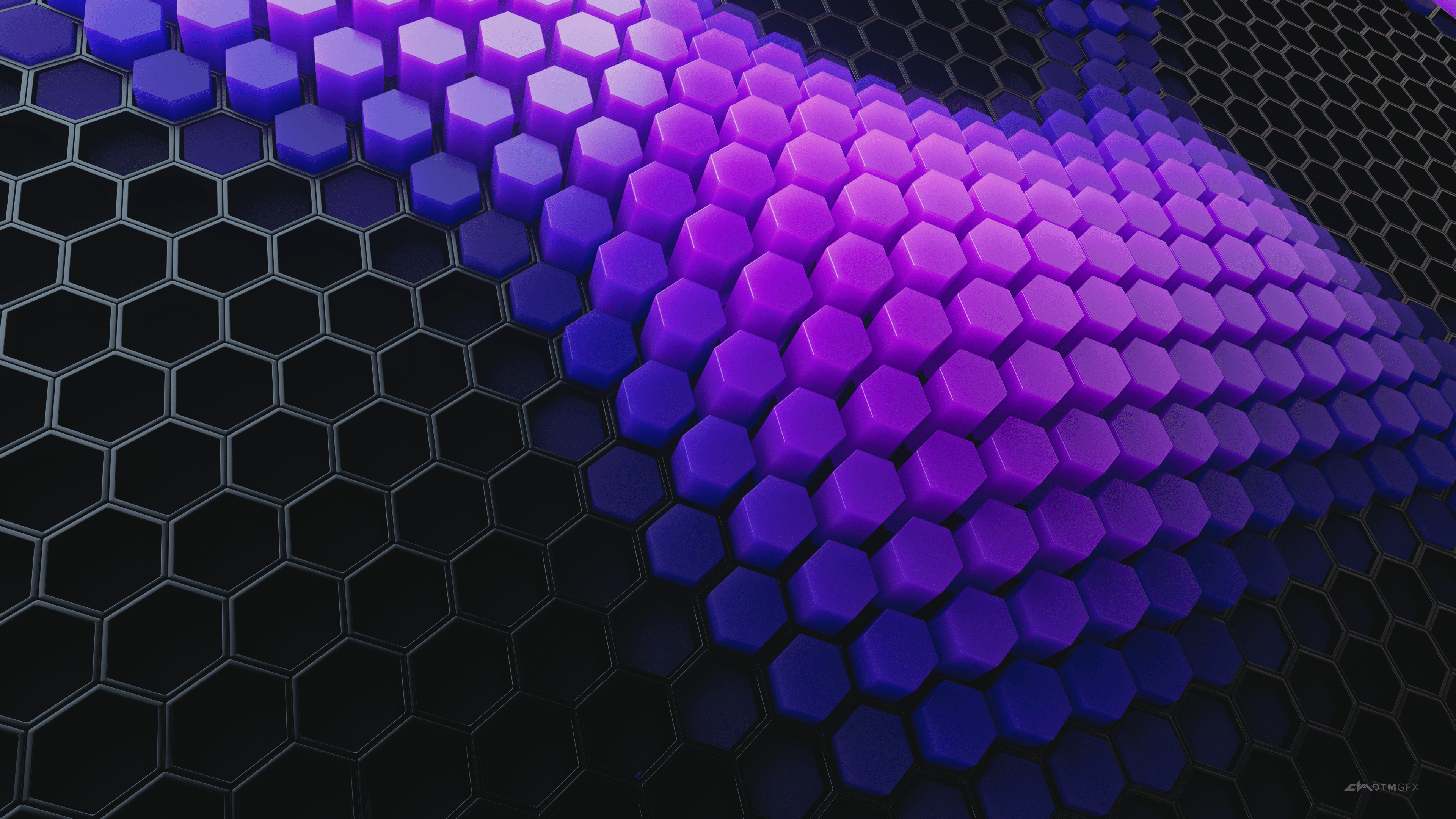 3840x2160 Hexagons 4K Wallpaper, Patterns, Violet .