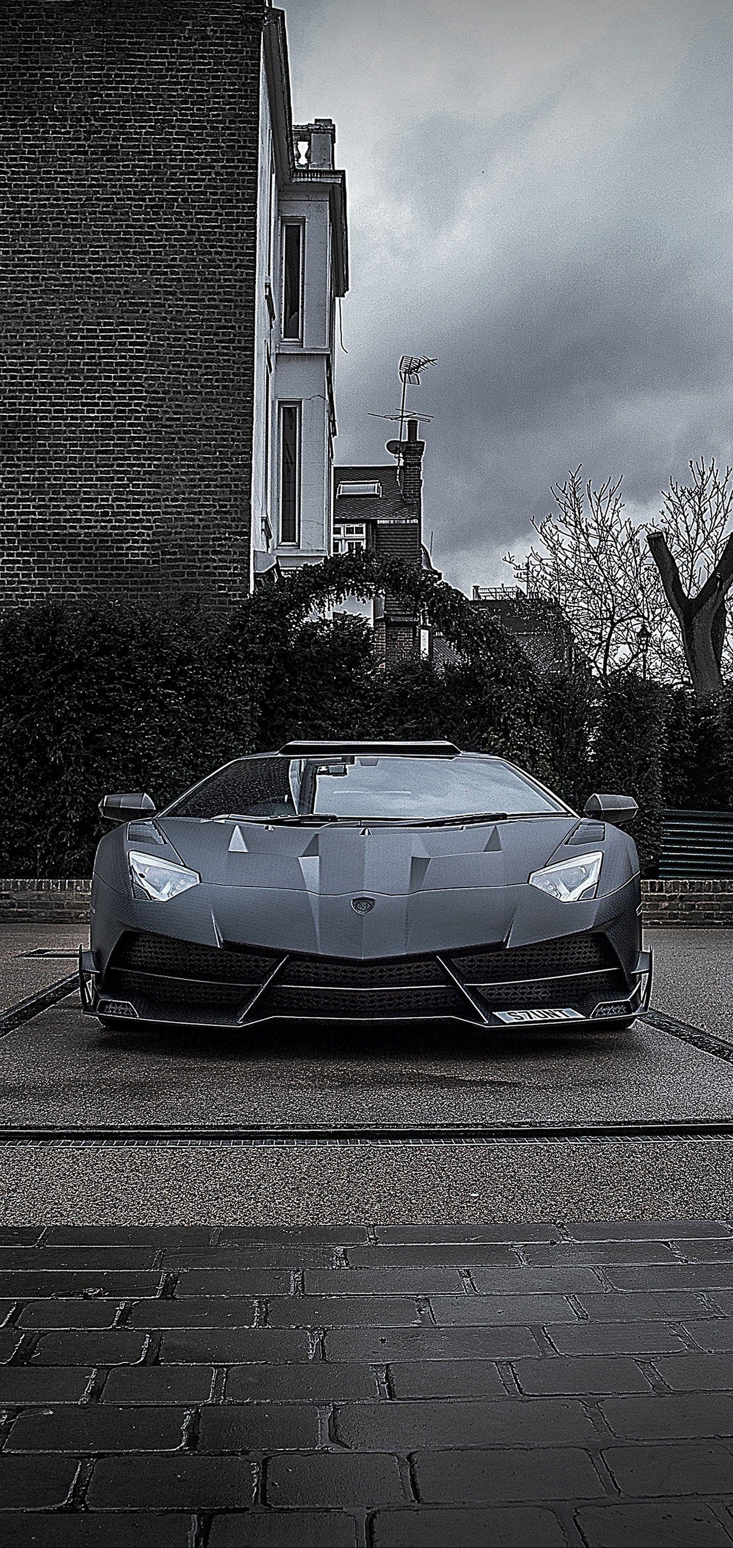 1440x3040 Lamborghini Aventador Black