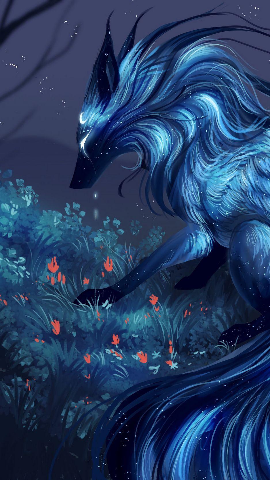 938x1668 Mythical Creatures Anime Galaxy Wolf .novocom.top