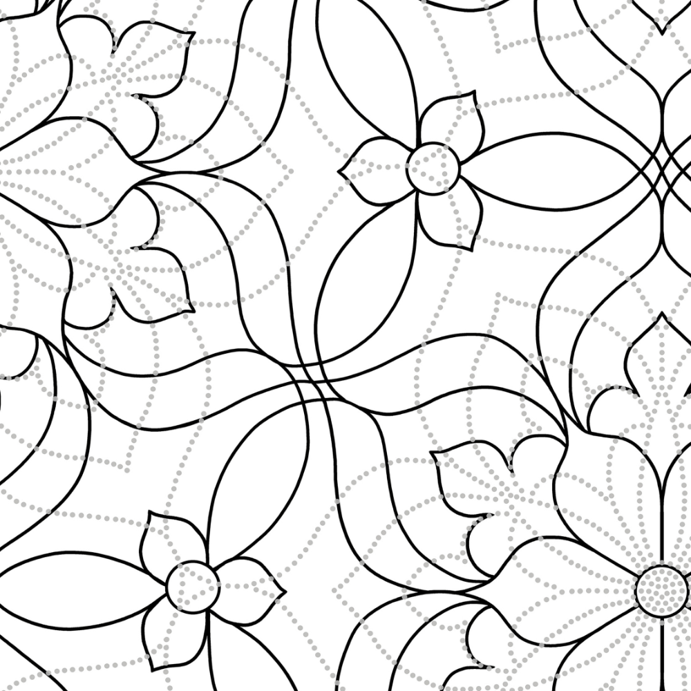 1000x1000 Geometric floral wallpaper .com