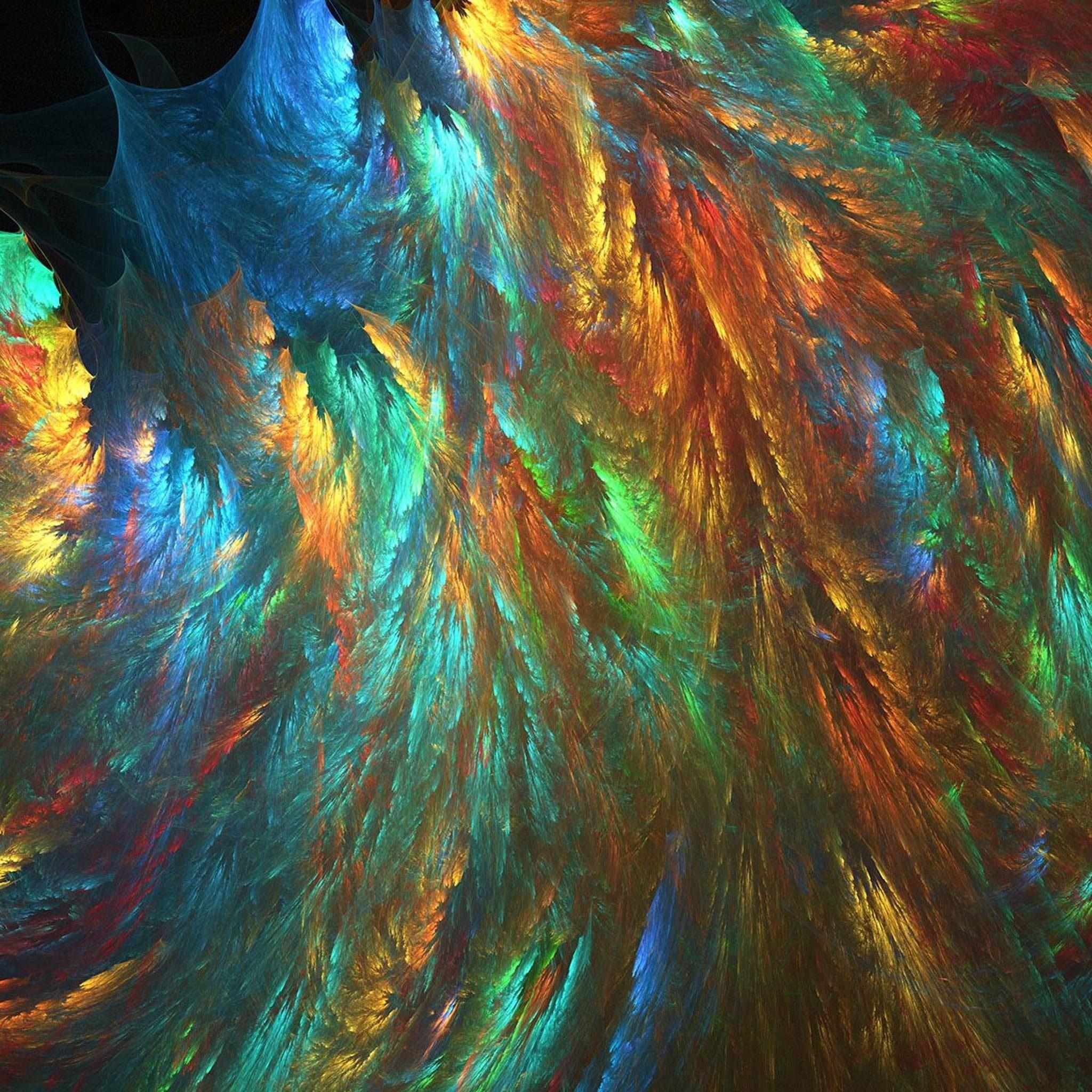 2048x2048 Abstract Autumn Peacock iPad Air .