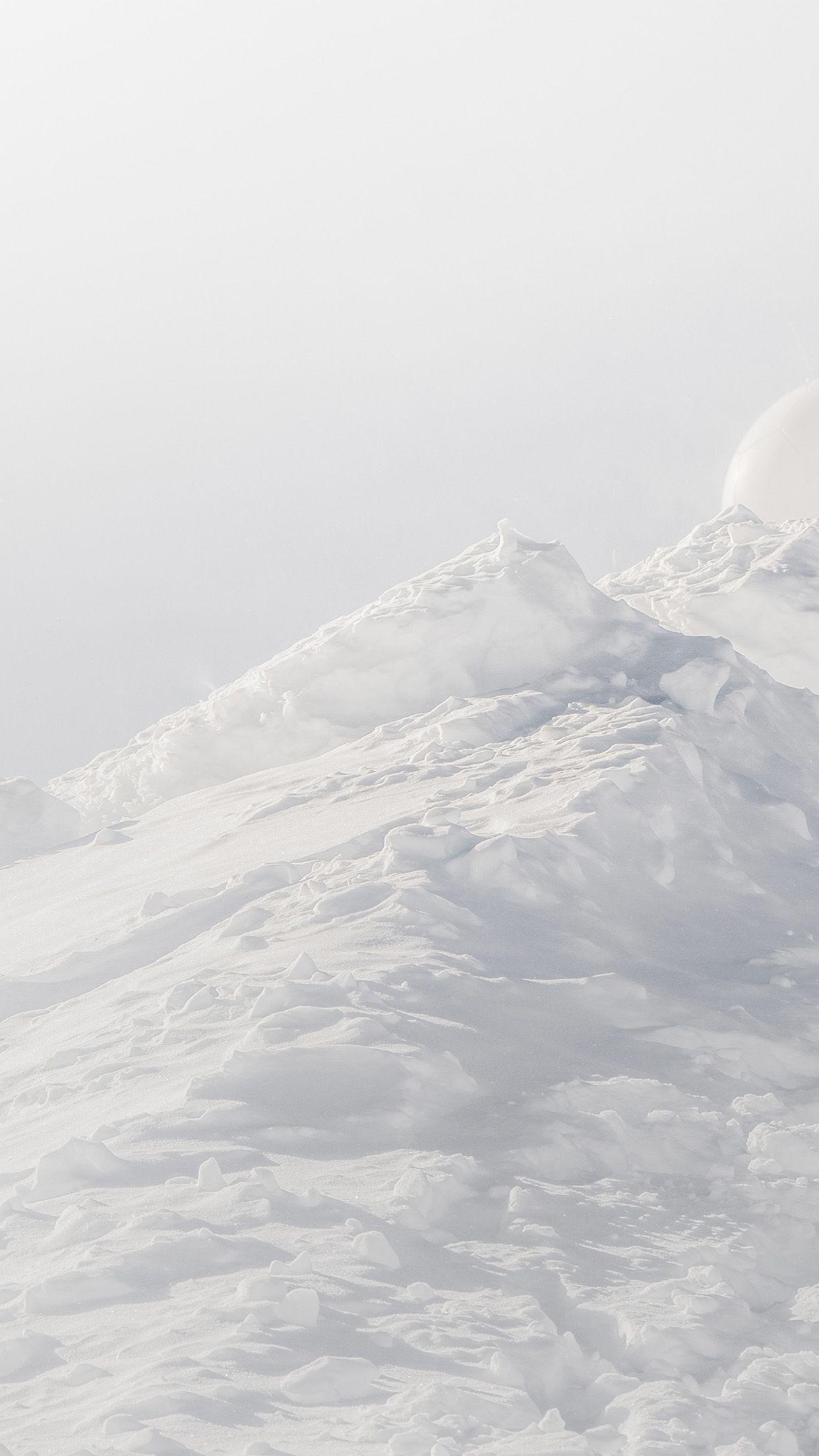 1242x2208 White Mountain Bubble Minimal Illustration Art