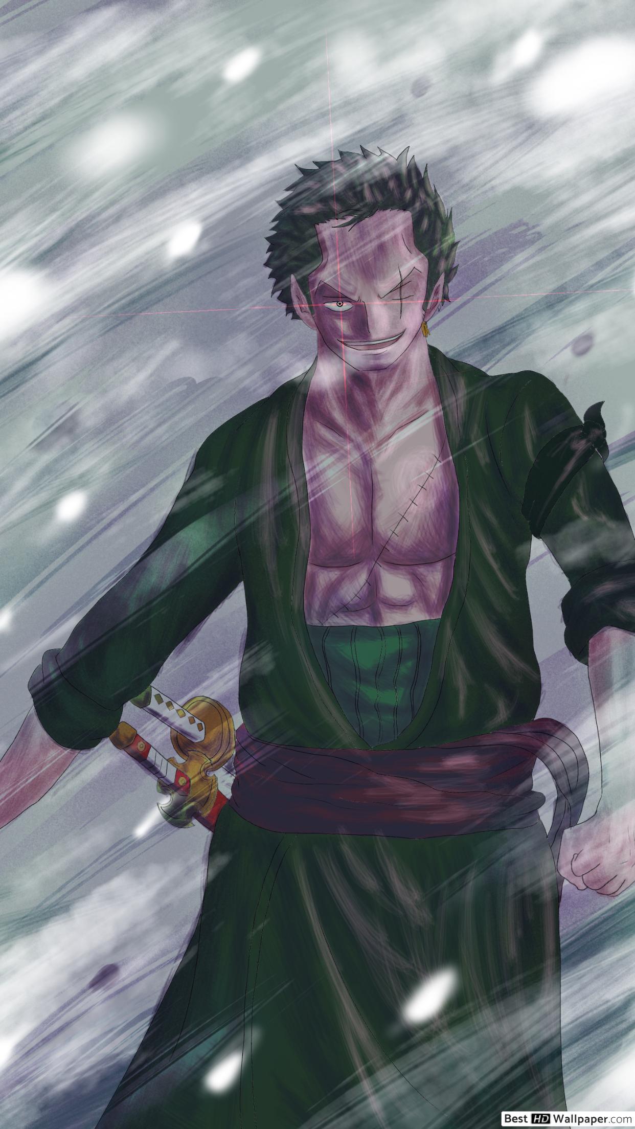 1242x2208 iPhone Xs Wallpaper One Piece Zoro .