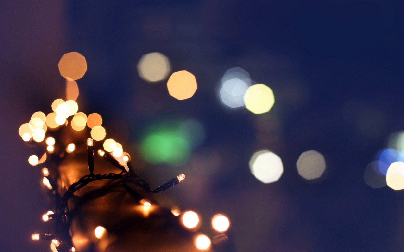 1680x1050 Christmas Garland Lights Winter Bokeh .7