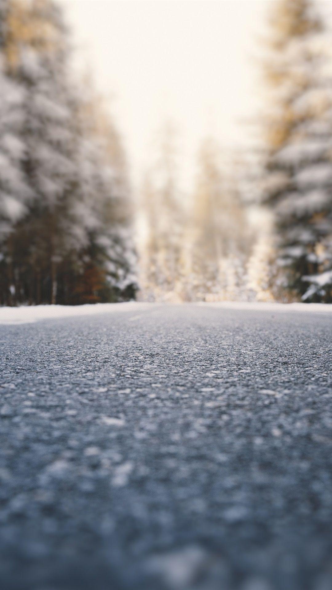 1080x1920 Road, Ground, Trees, Snow, Winter .best