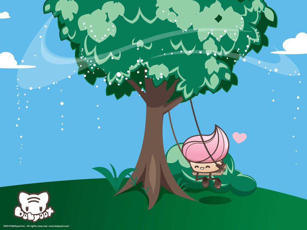 1024x768 Swingin' Cupcake Wallpaper