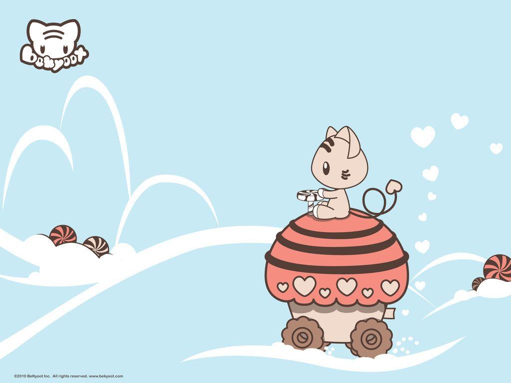 1024x768 Cupcake Express Wallpaper