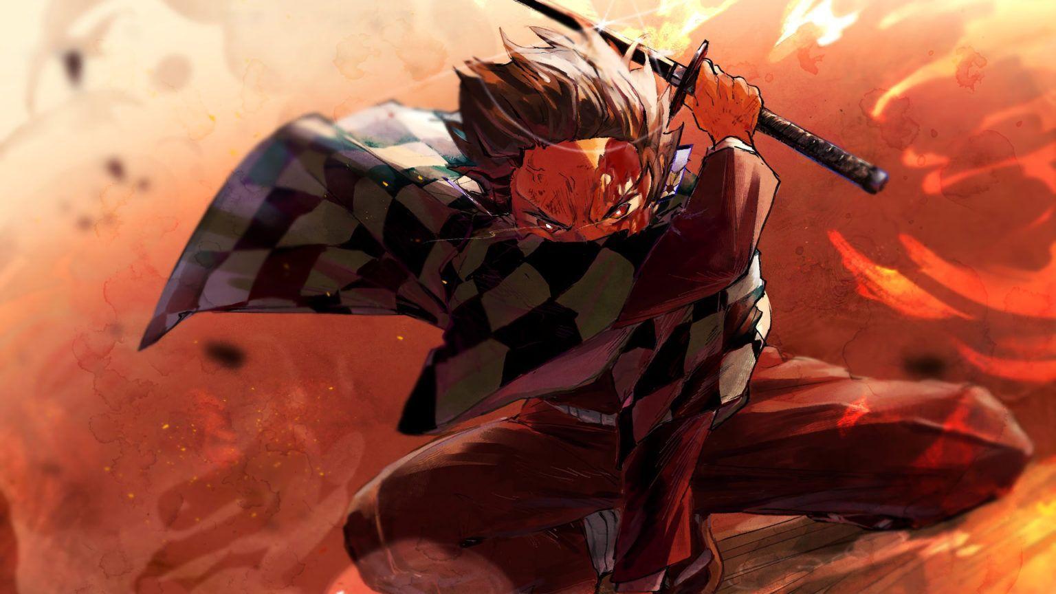 1536x864 Best Demon Slayer Tanjiro Kamado HD Wallpaper 2020. HD anime wallpaper, Anime wallpaper download, Sword art online wallpaper